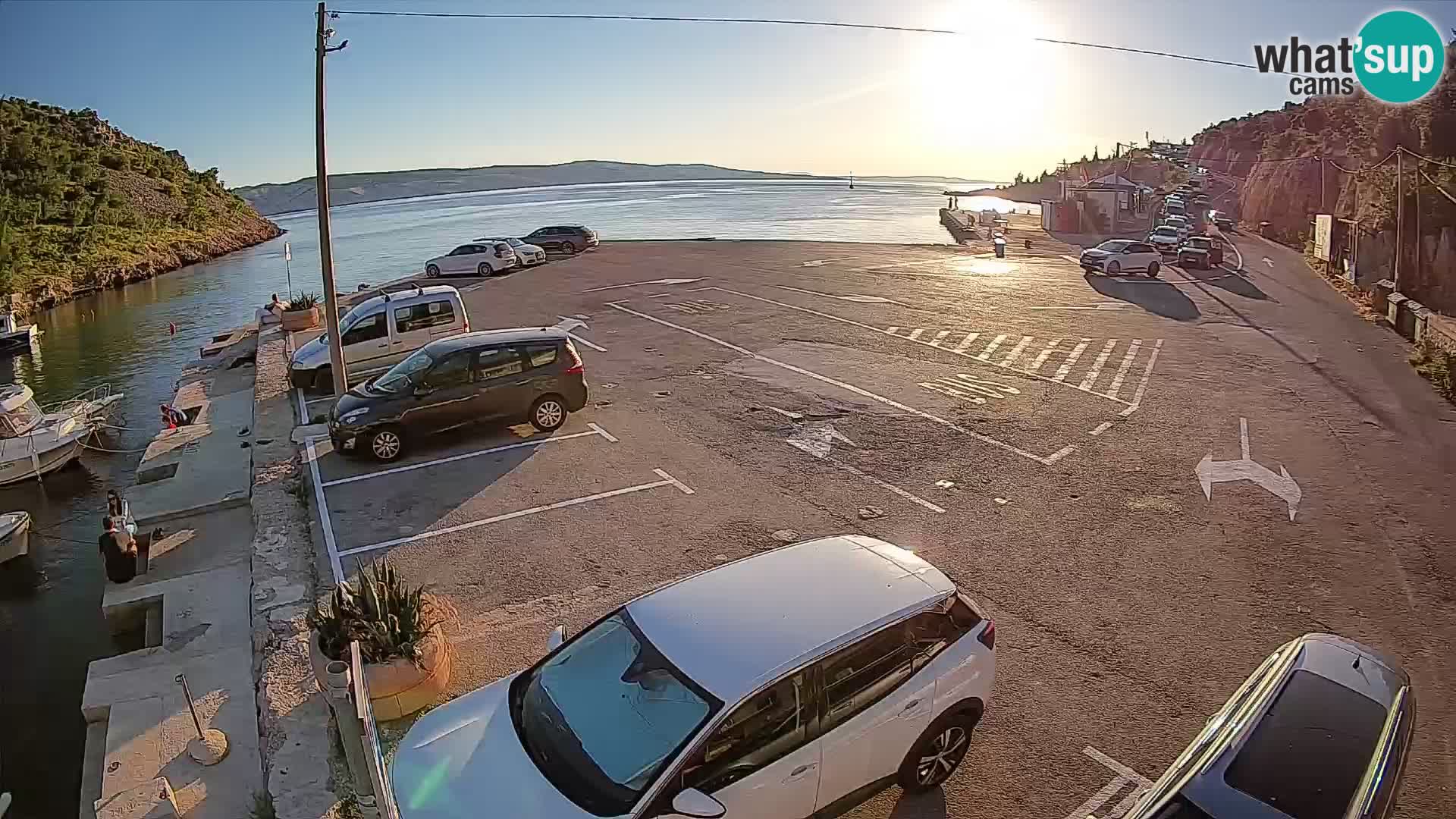 Webcam Prizna ferry port to Pag island