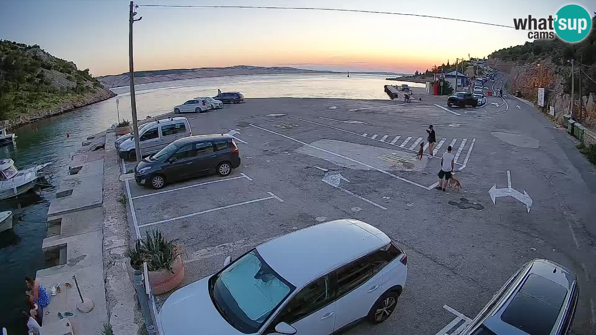 Webcam Prizna ferry port to Pag island