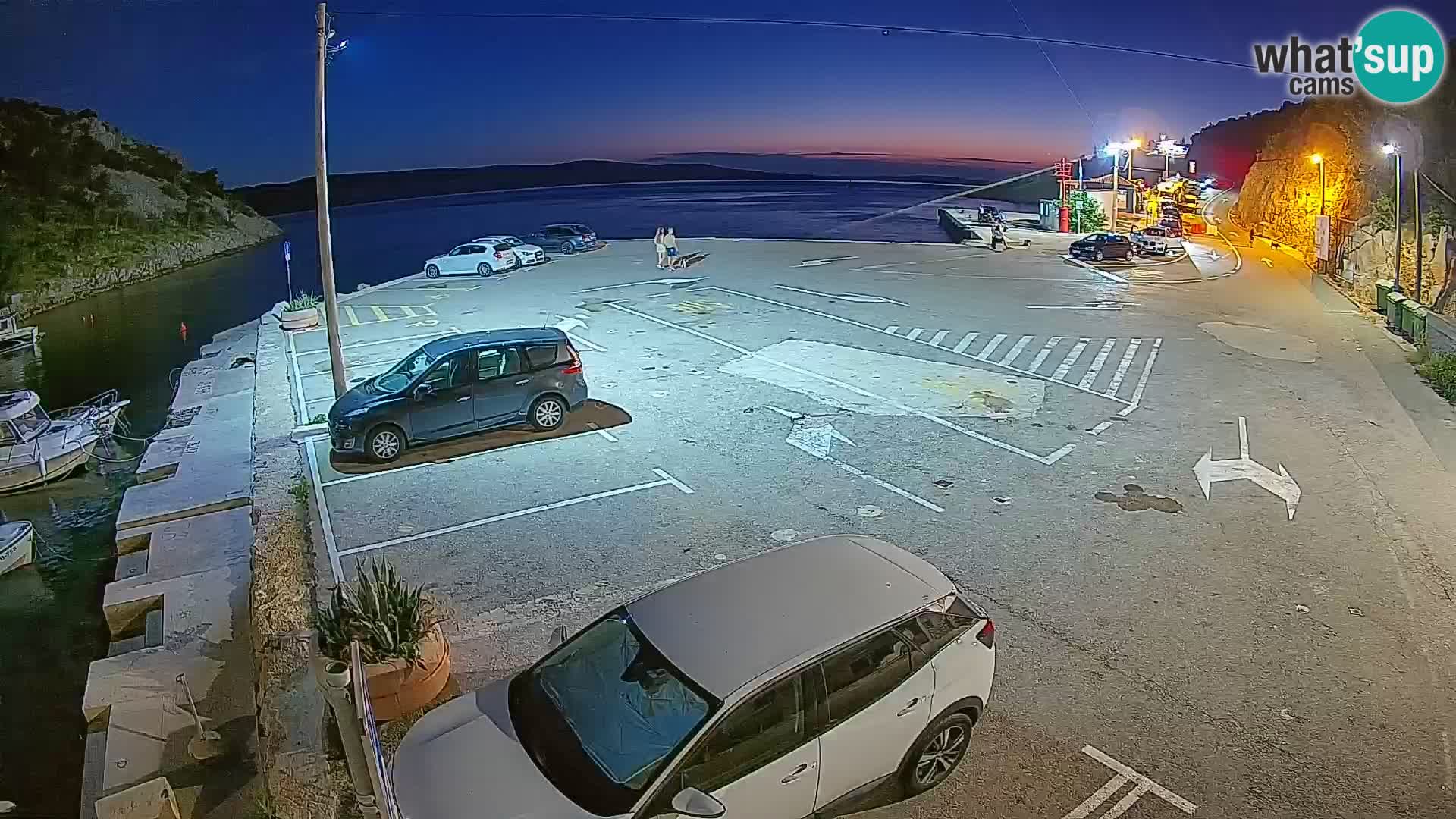 Webcam port de ferry de Prizna – vers l’île de Pag