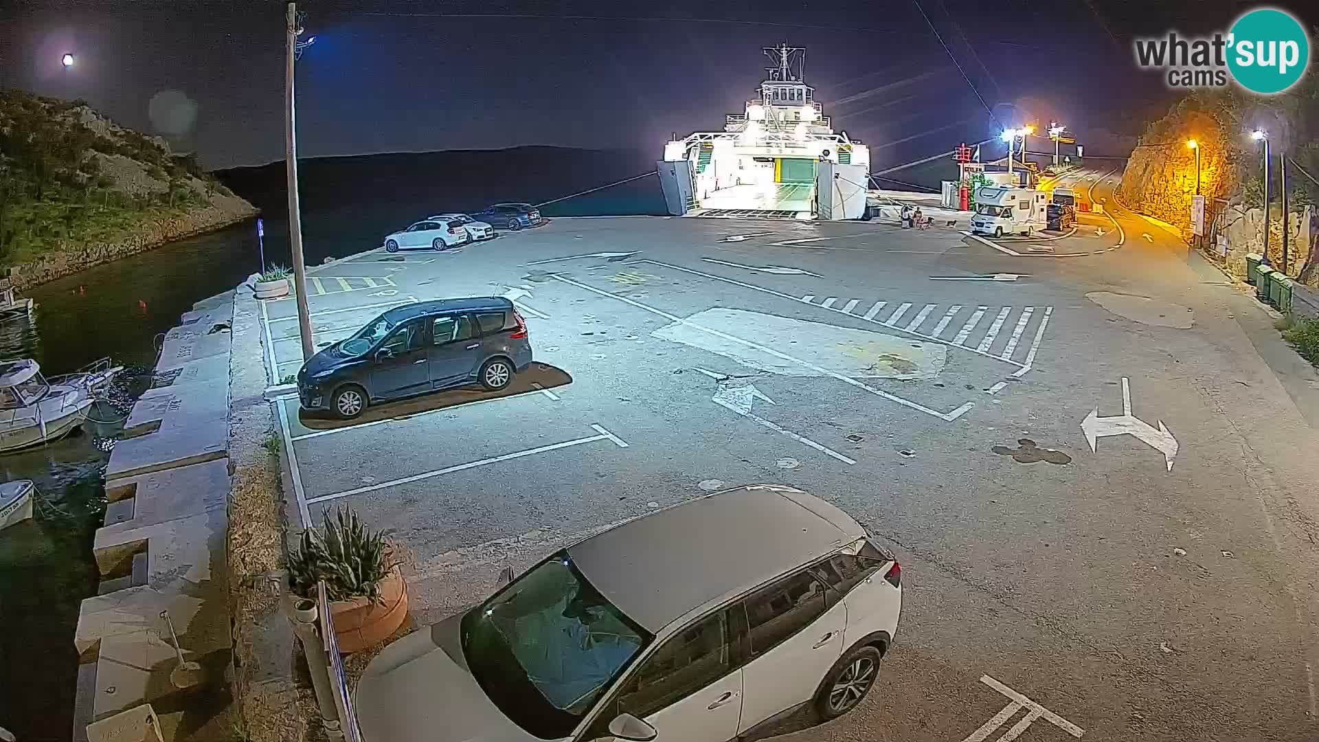 Webcam Fährhafen Prizna – zur Insel Pag