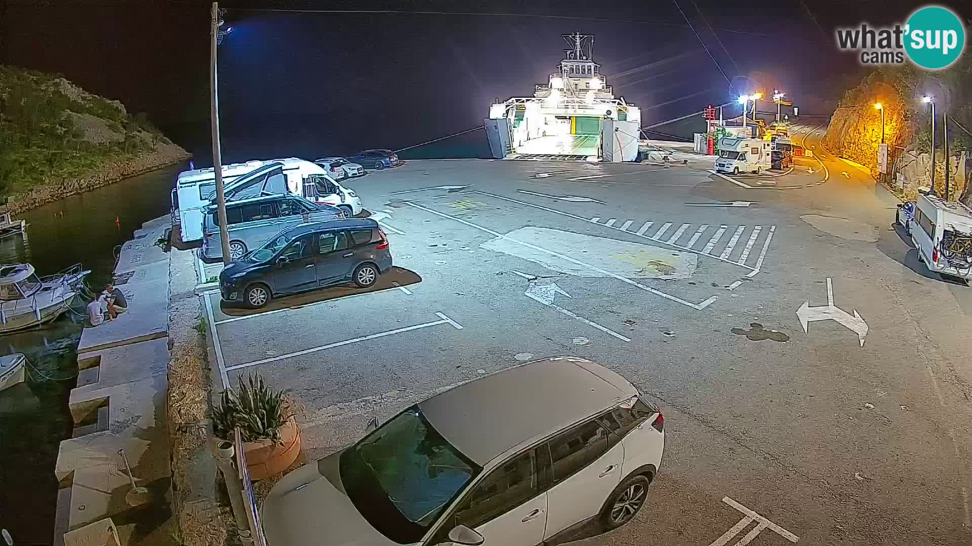 Webcam Prizna ferry port to Pag island