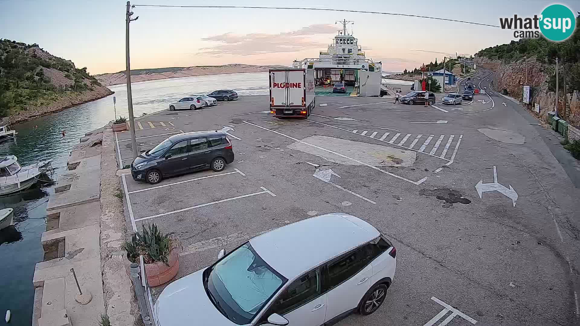 Webcam Fährhafen Prizna – zur Insel Pag