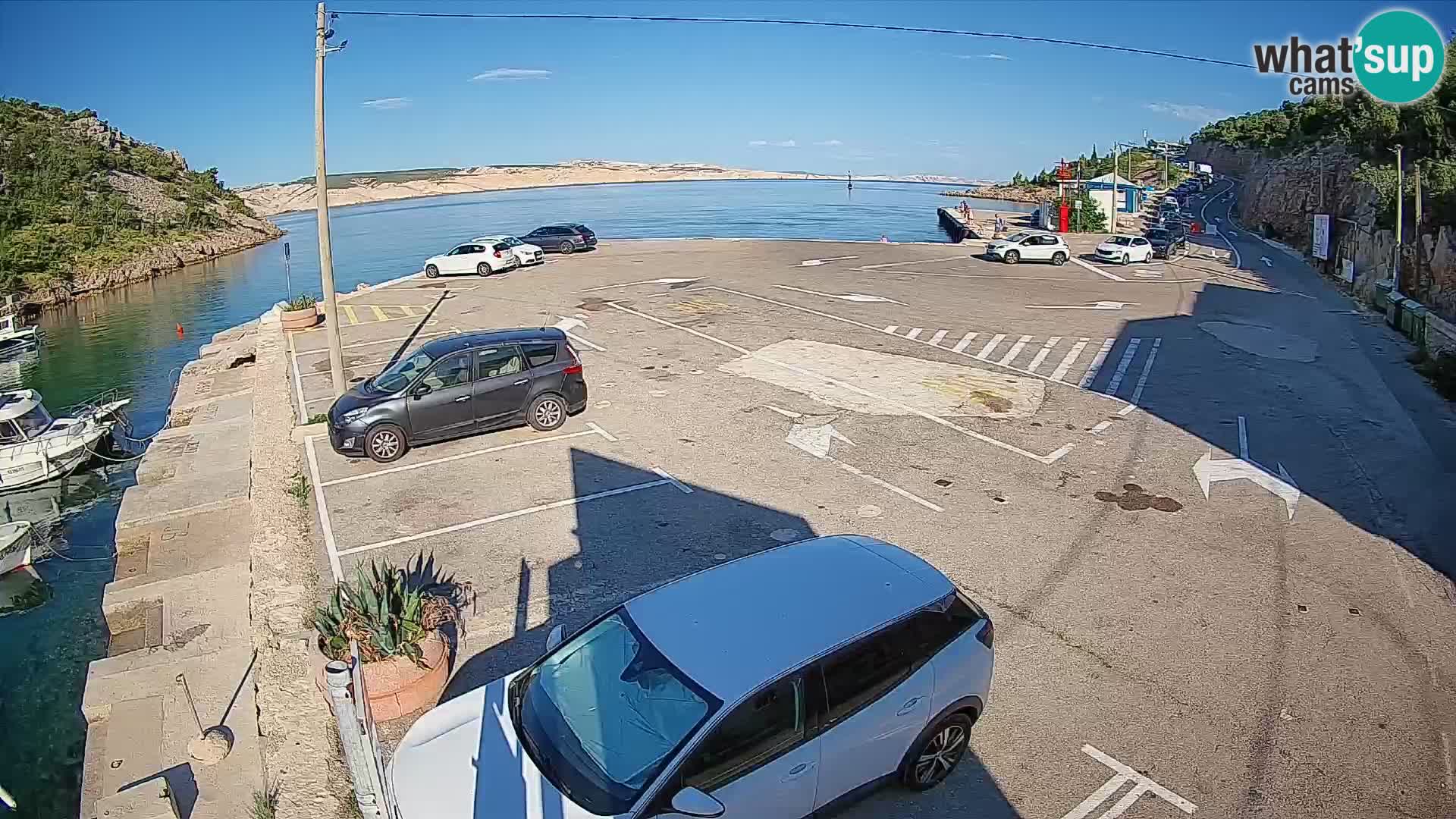 Webcam Prizna ferry port to Pag island