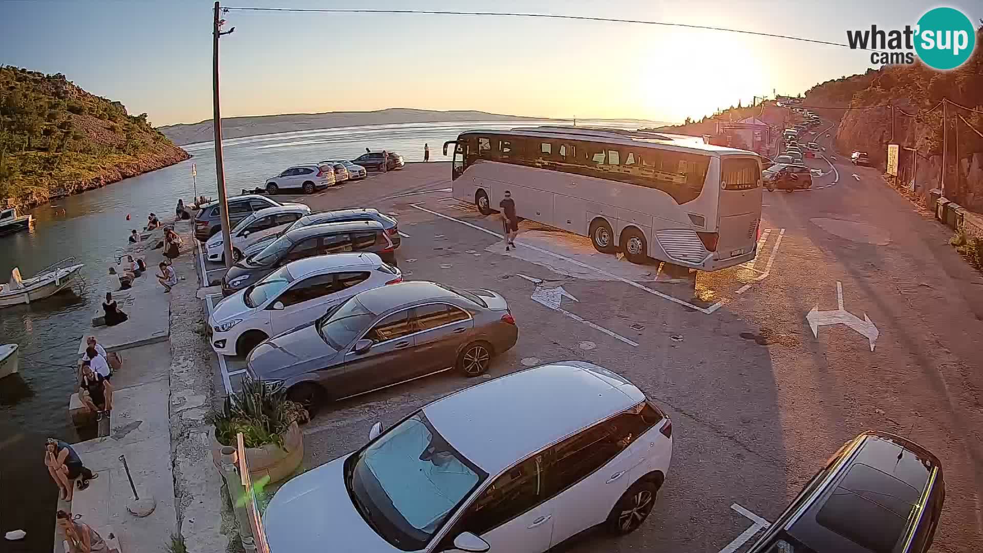 Webcam Prizna ferry port to Pag island