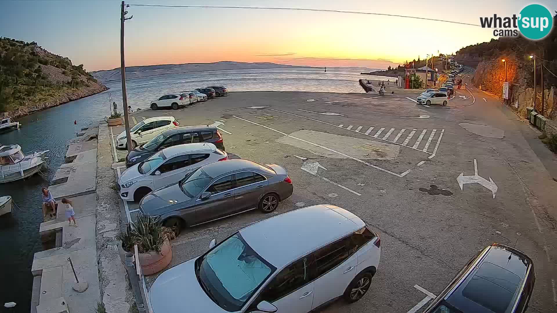 Webcam Prizna ferry port to Pag island
