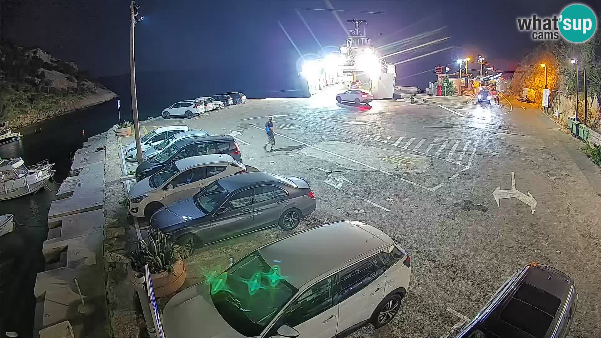 Webcam Prizna ferry port to Pag island
