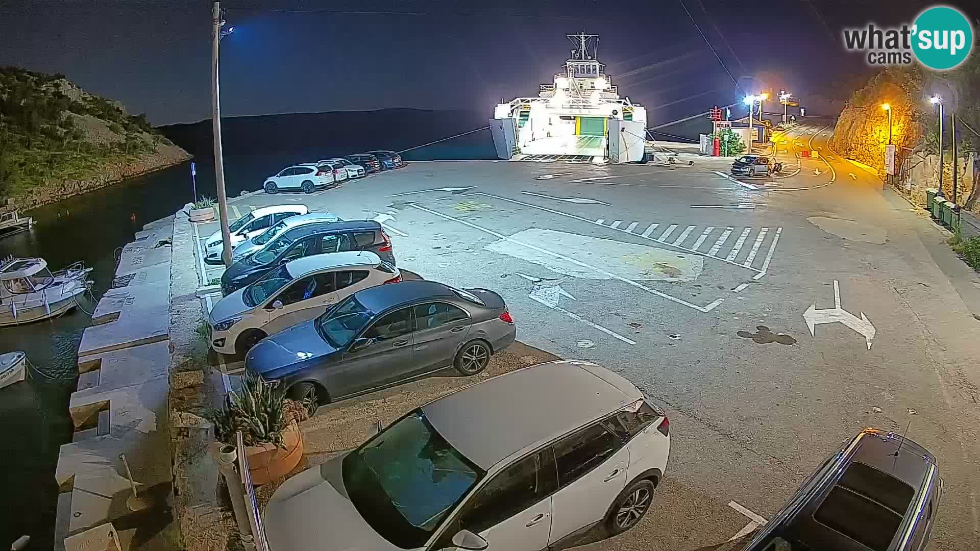 Webcam Fährhafen Prizna – zur Insel Pag