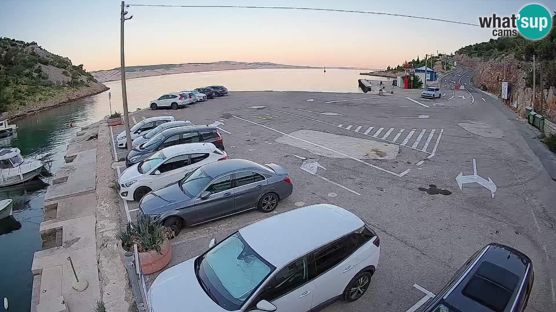 Webcam Fährhafen Prizna – zur Insel Pag