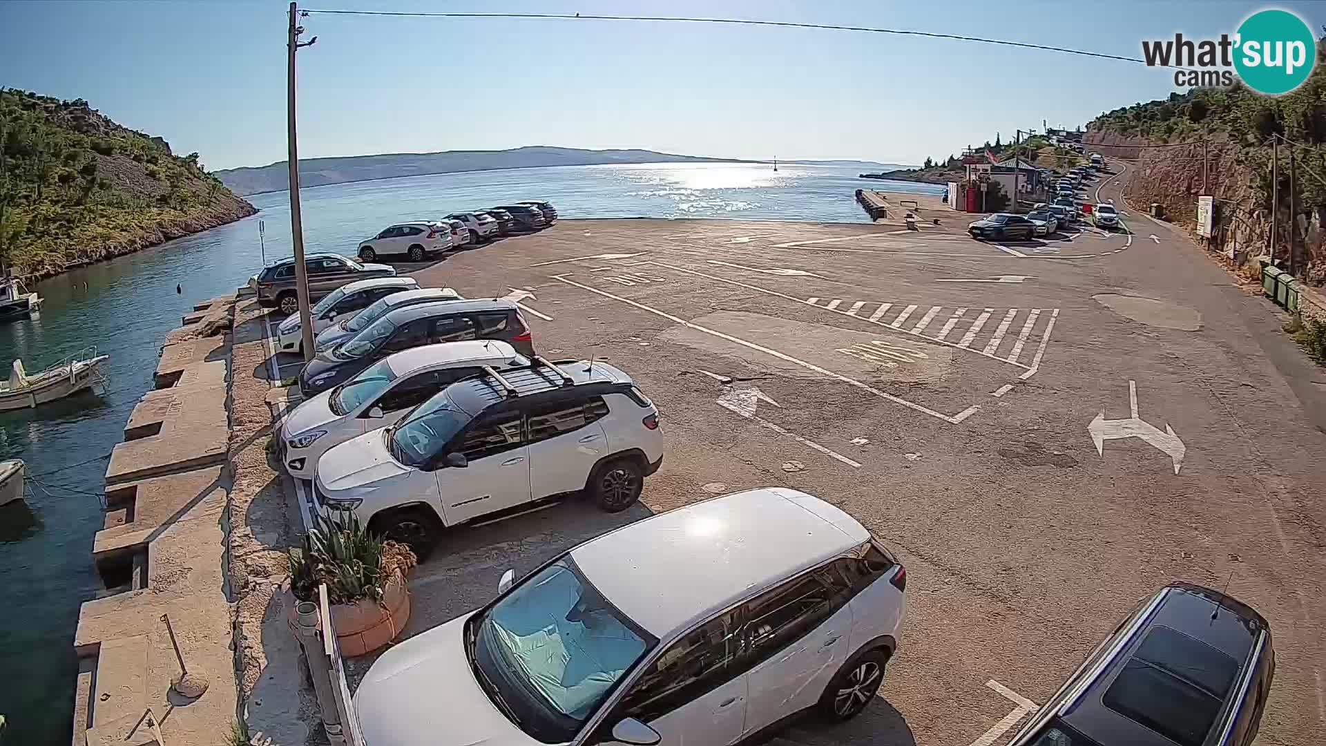 Webcam Prizna ferry port to Pag island