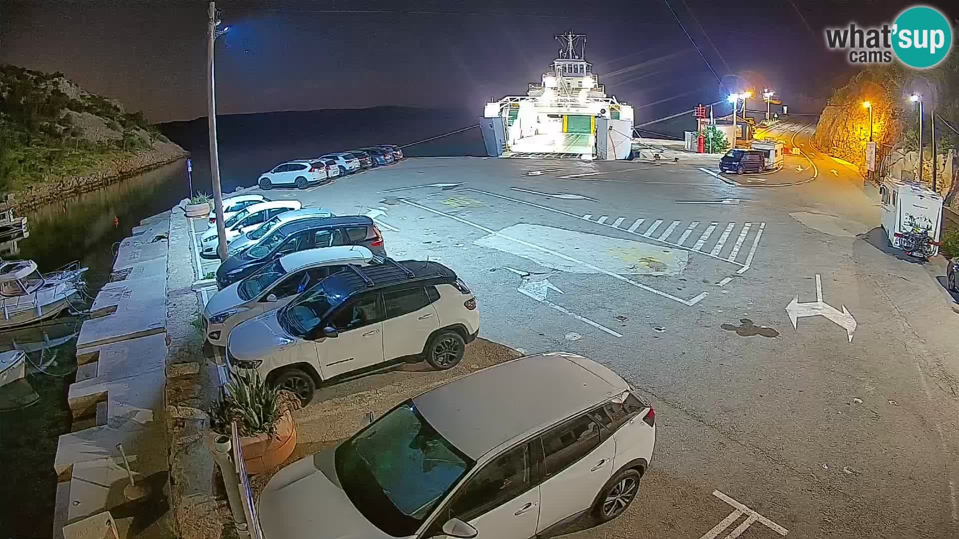 Webcam port de ferry de Prizna – vers l’île de Pag
