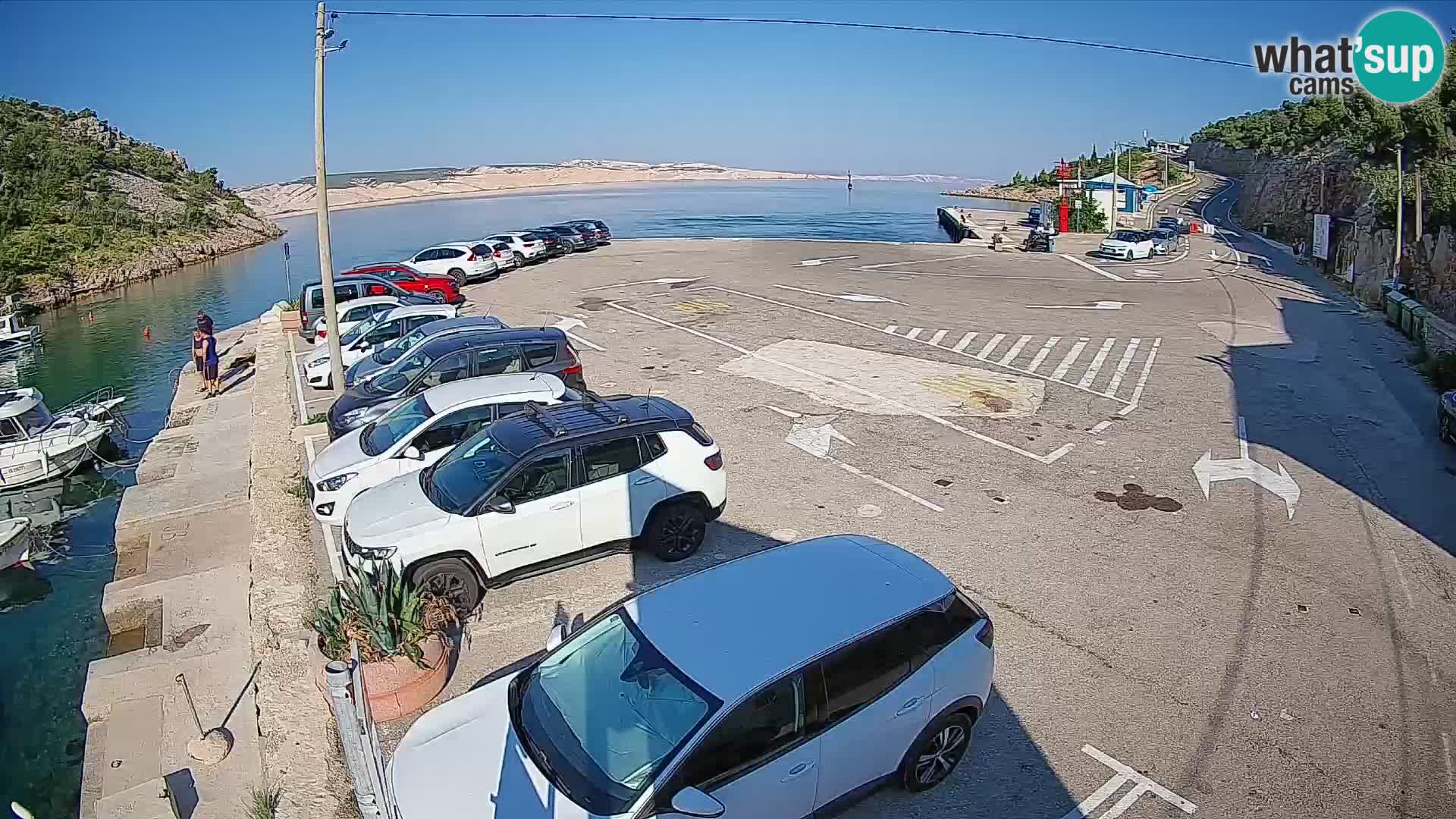 Webcam Prizna ferry port to Pag island