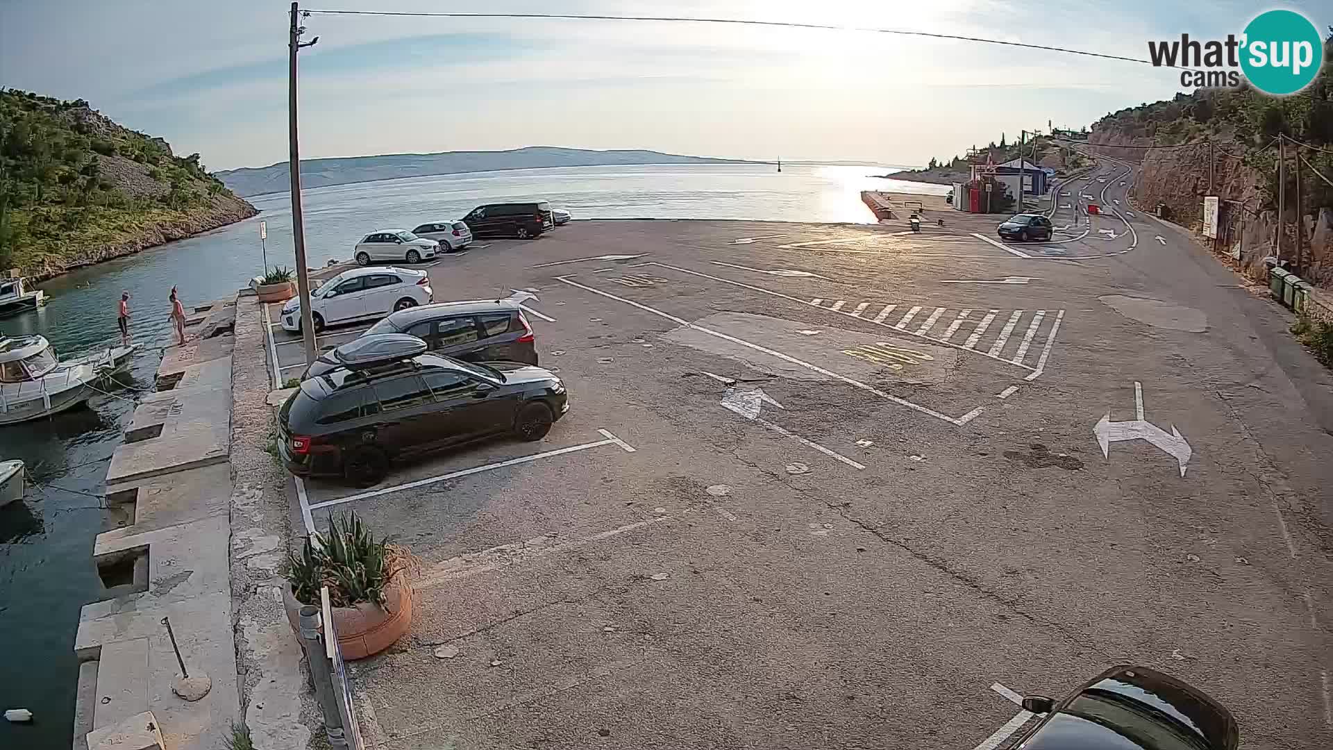 Webcam Prizna ferry port to Pag island
