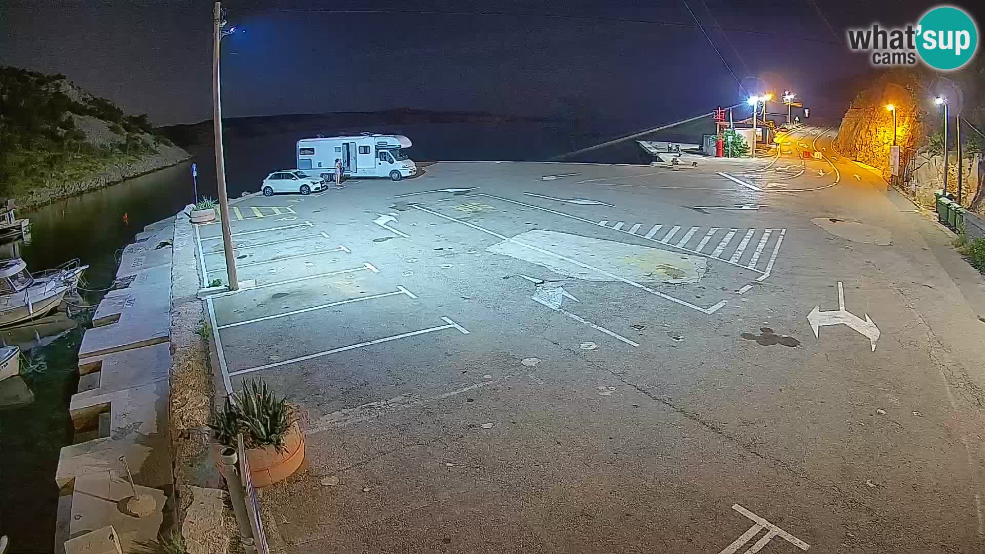 Webcam Prizna ferry port to Pag island