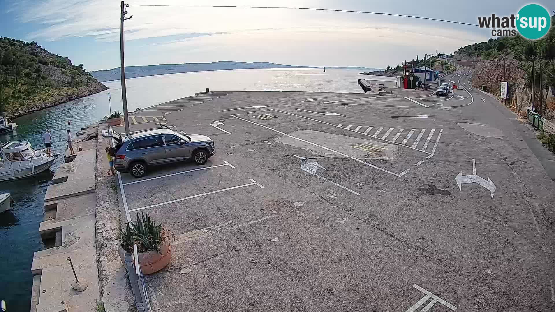Webcam port de ferry de Prizna – vers l’île de Pag