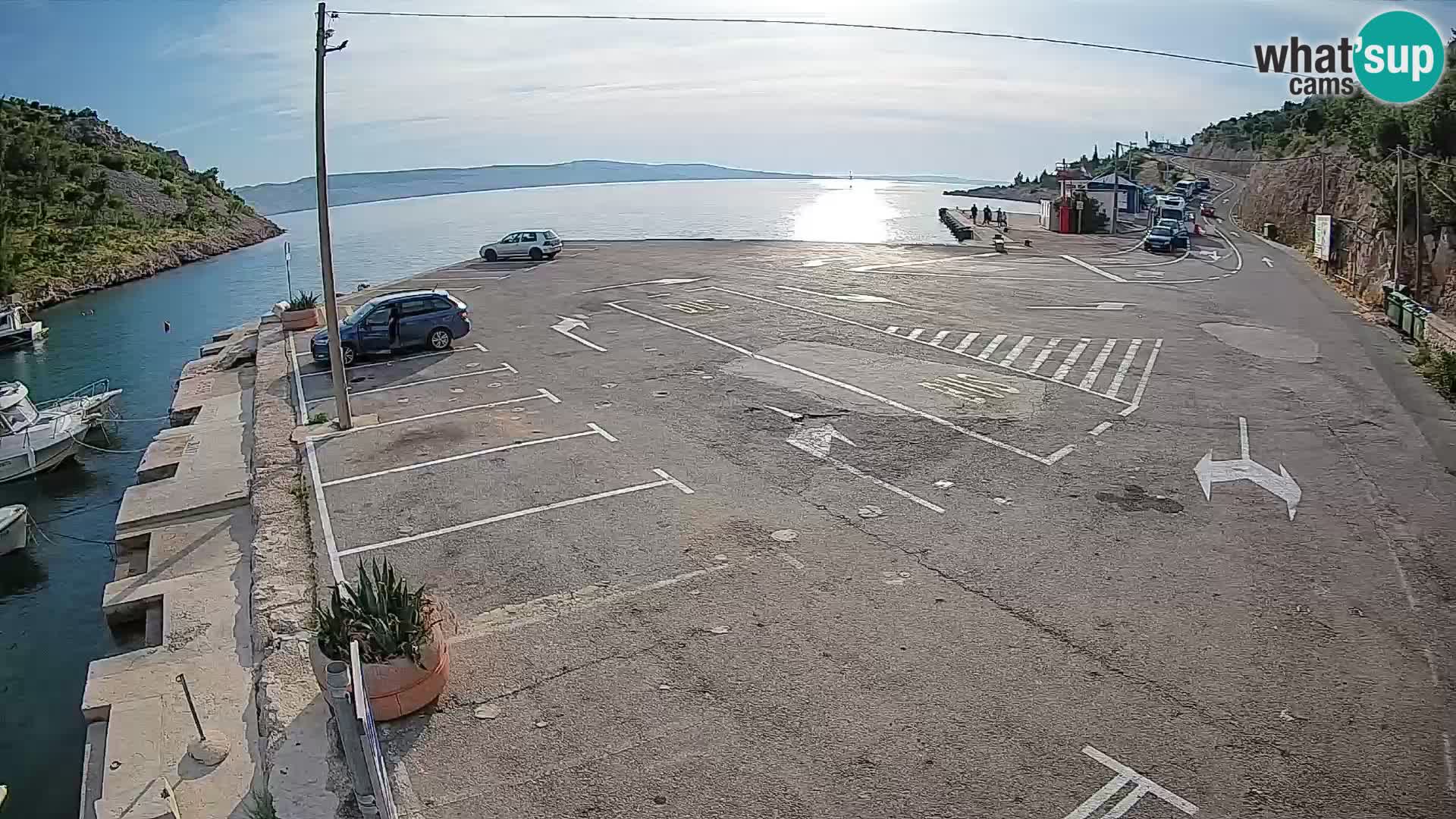 Webcam Prizna ferry port to Pag island