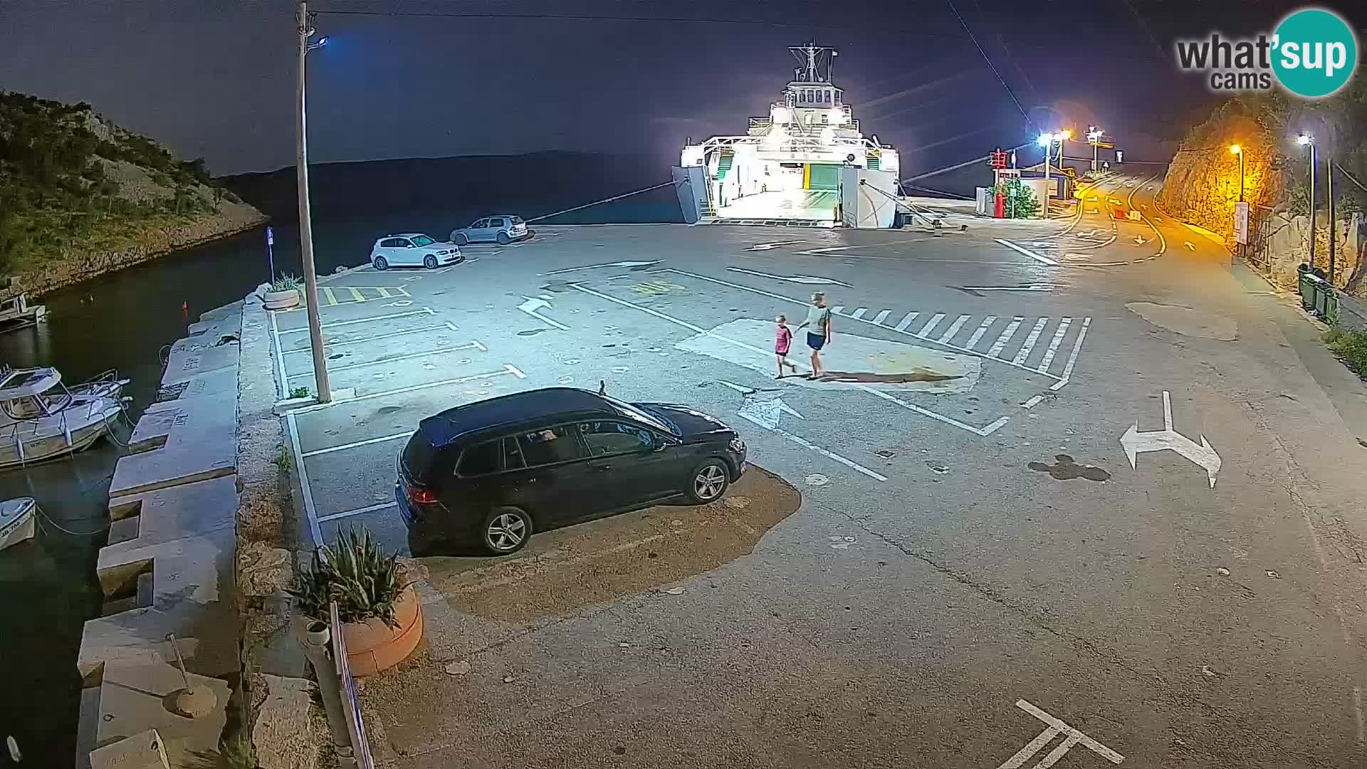 Webcam Prizna ferry port to Pag island
