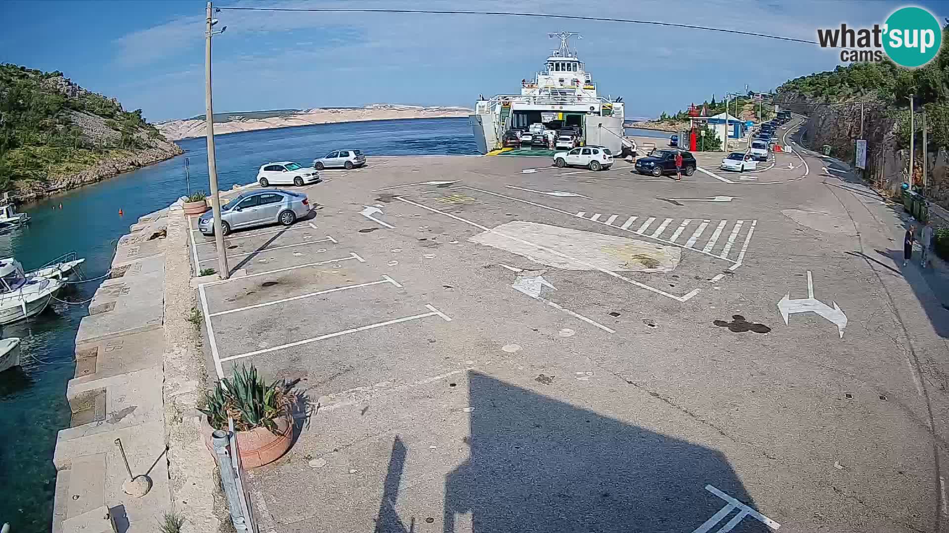 Webcam Fährhafen Prizna – zur Insel Pag