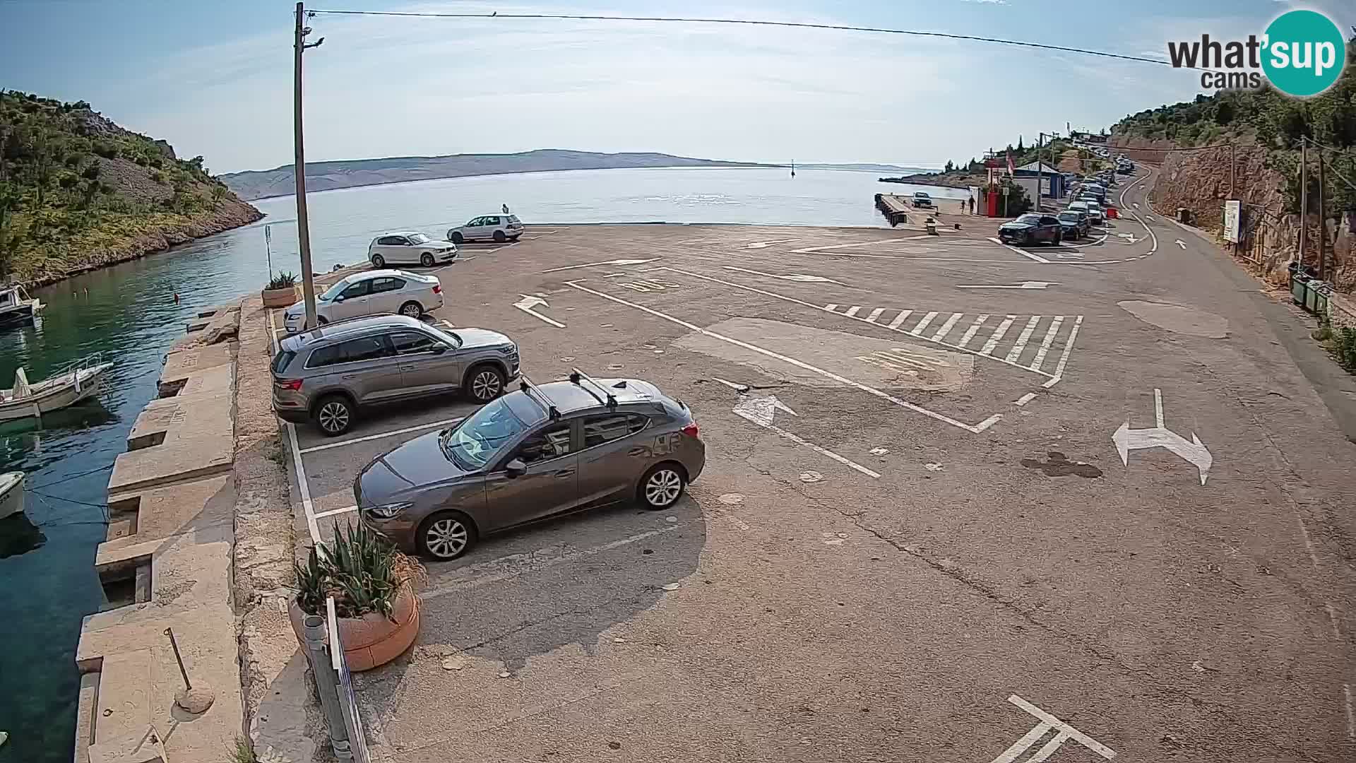 Webcam port de ferry de Prizna – vers l’île de Pag