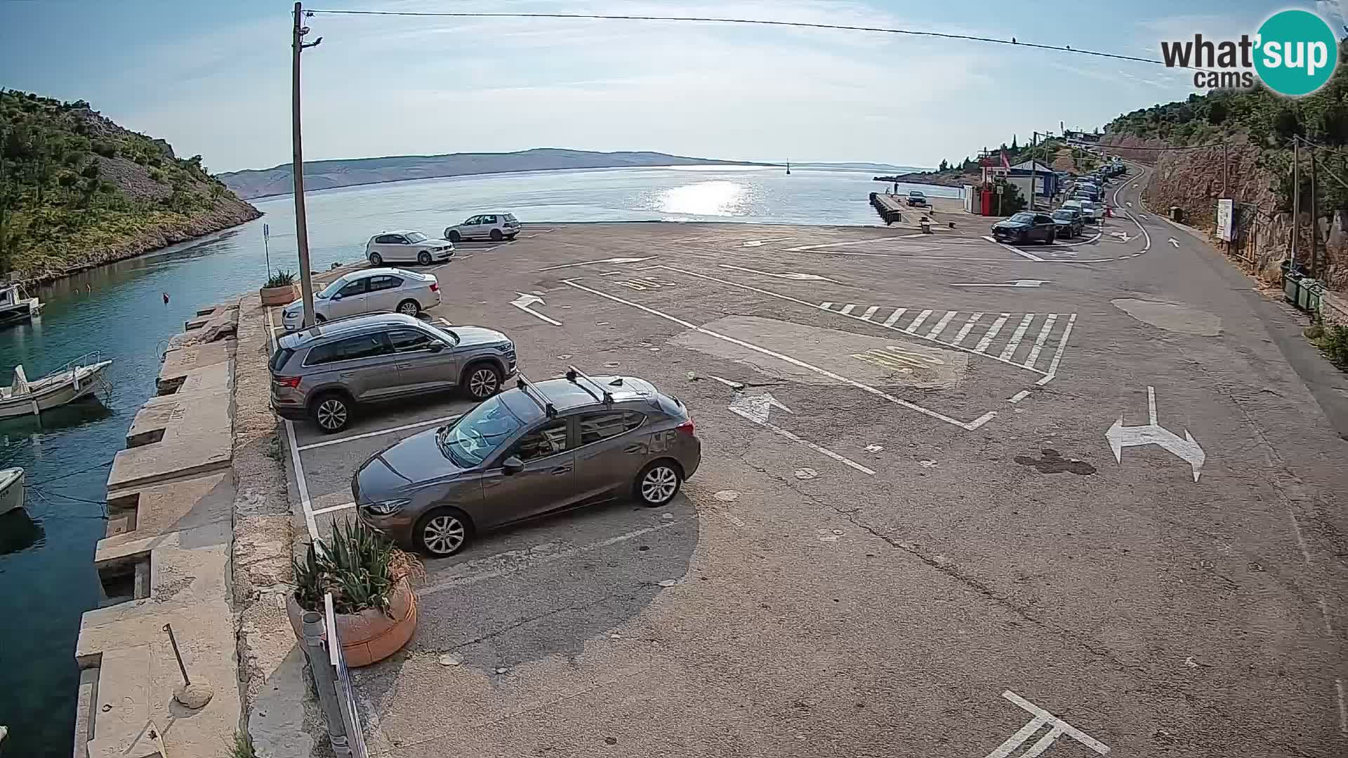 Webcam Prizna ferry port to Pag island