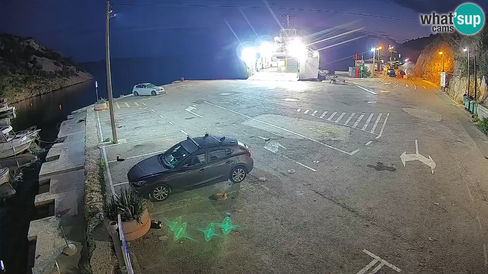Webcam Prizna ferry port to Pag island