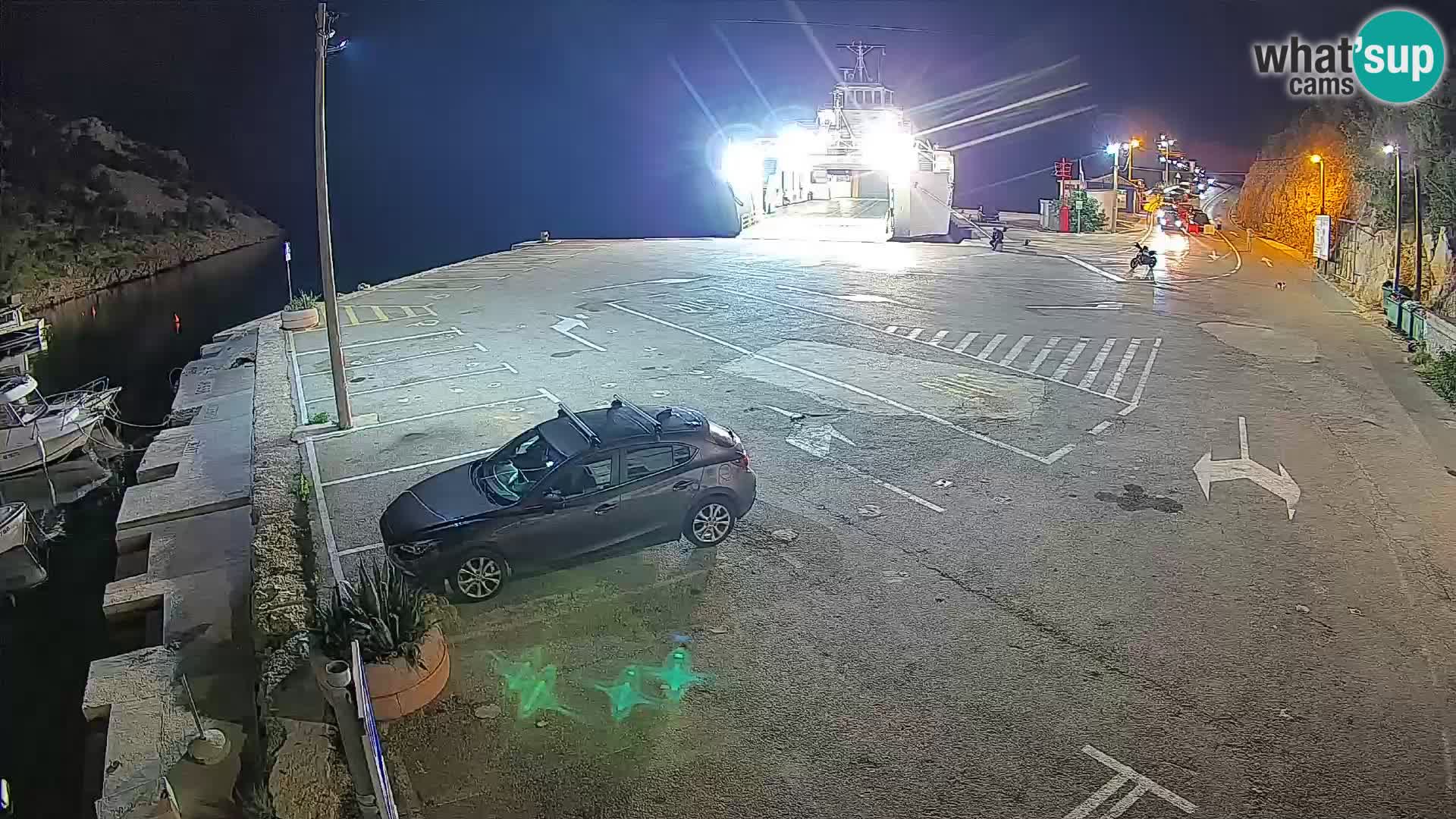 Webcam port de ferry de Prizna – vers l’île de Pag