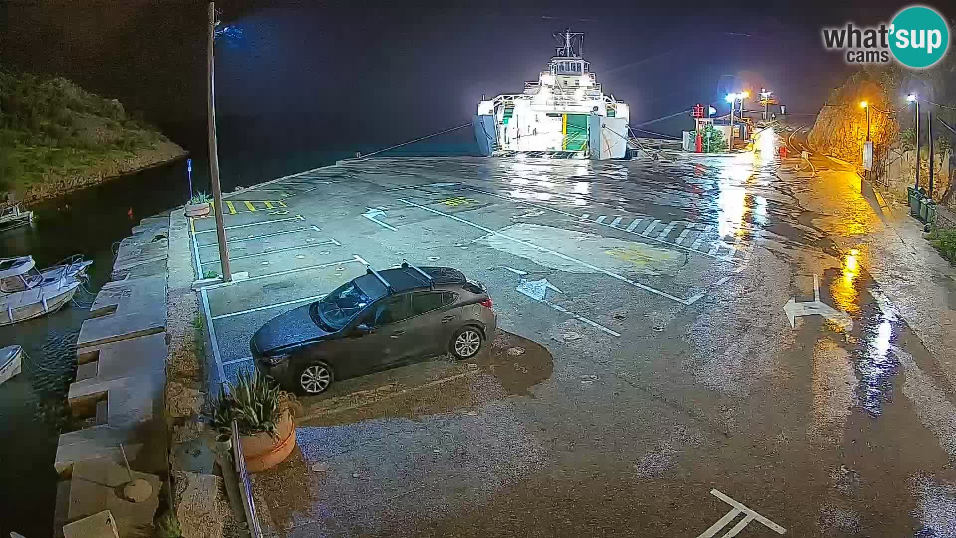 Webcam Fährhafen Prizna – zur Insel Pag