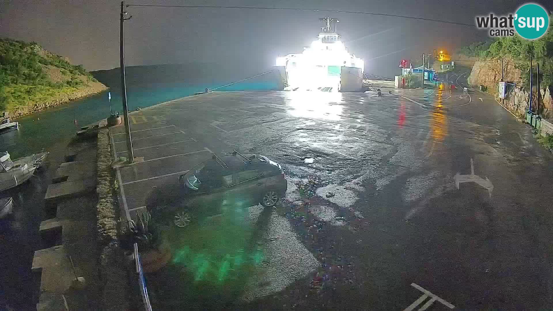 Webcam Fährhafen Prizna – zur Insel Pag
