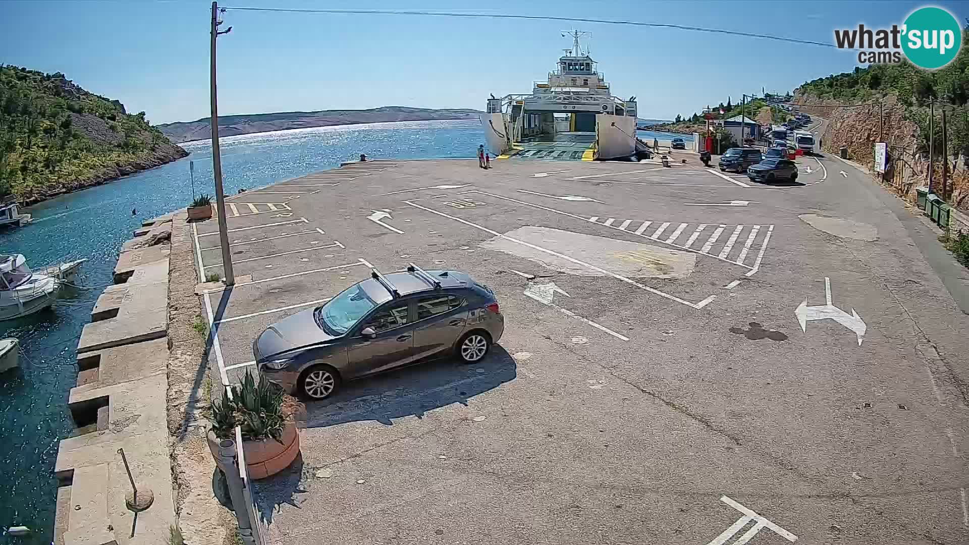 Webcam Fährhafen Prizna – zur Insel Pag