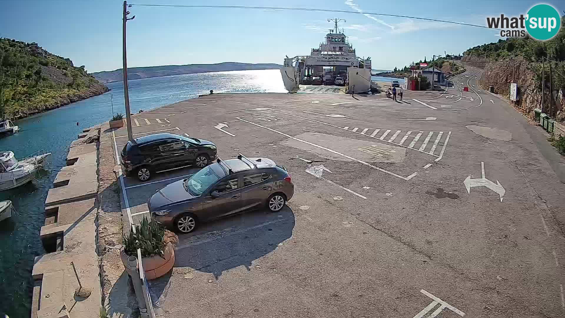Webcam Fährhafen Prizna – zur Insel Pag
