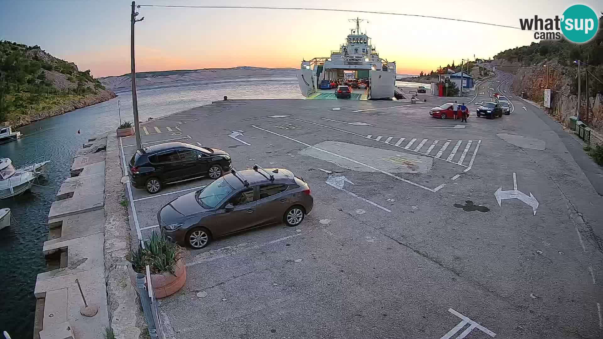 Webcam Fährhafen Prizna – zur Insel Pag