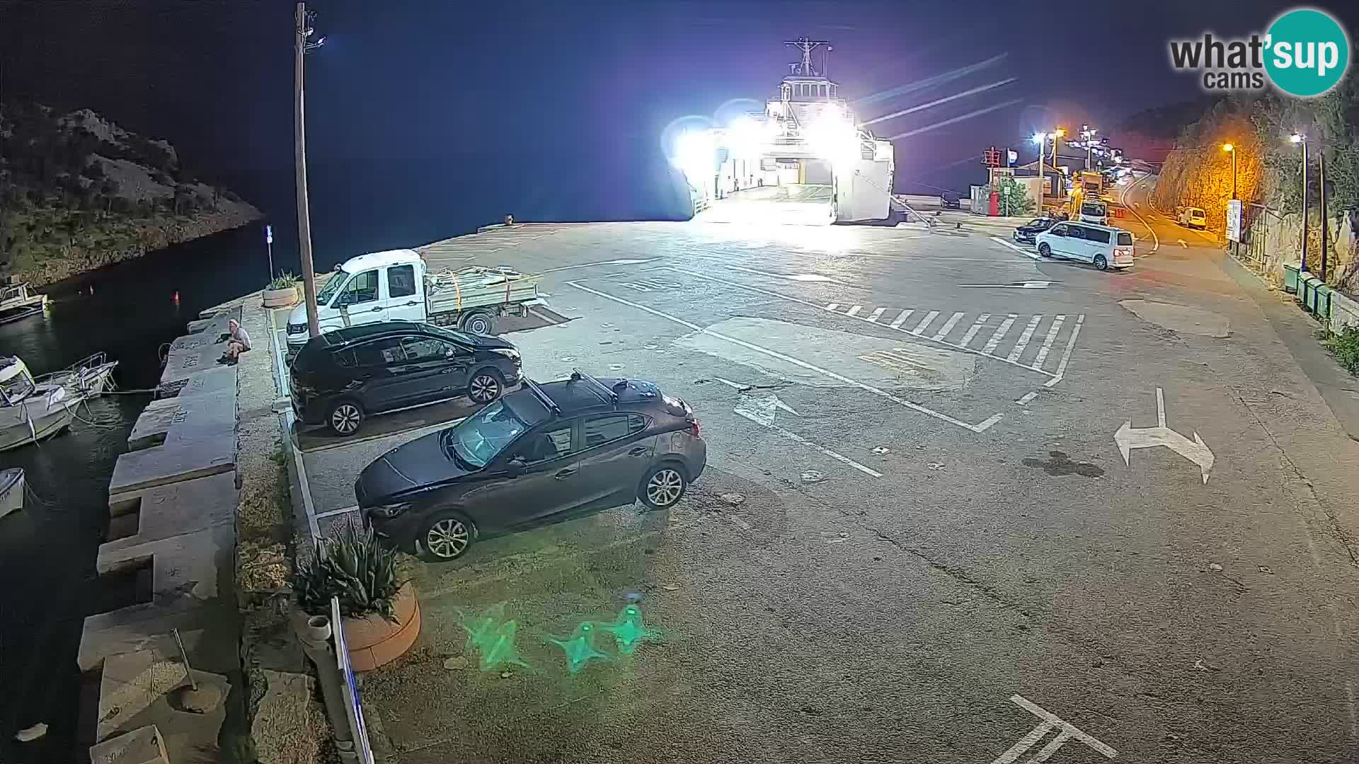 Webcam Fährhafen Prizna – zur Insel Pag