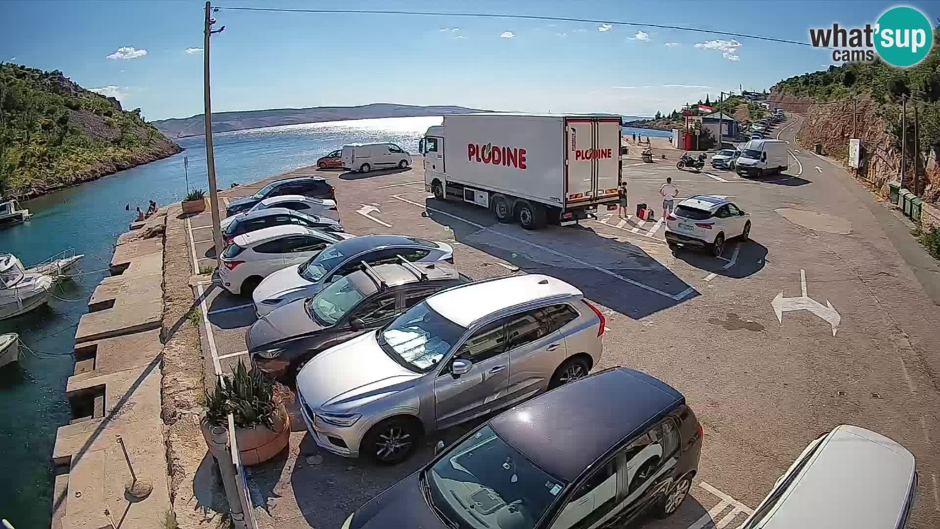 Webcam Prizna ferry port to Pag island