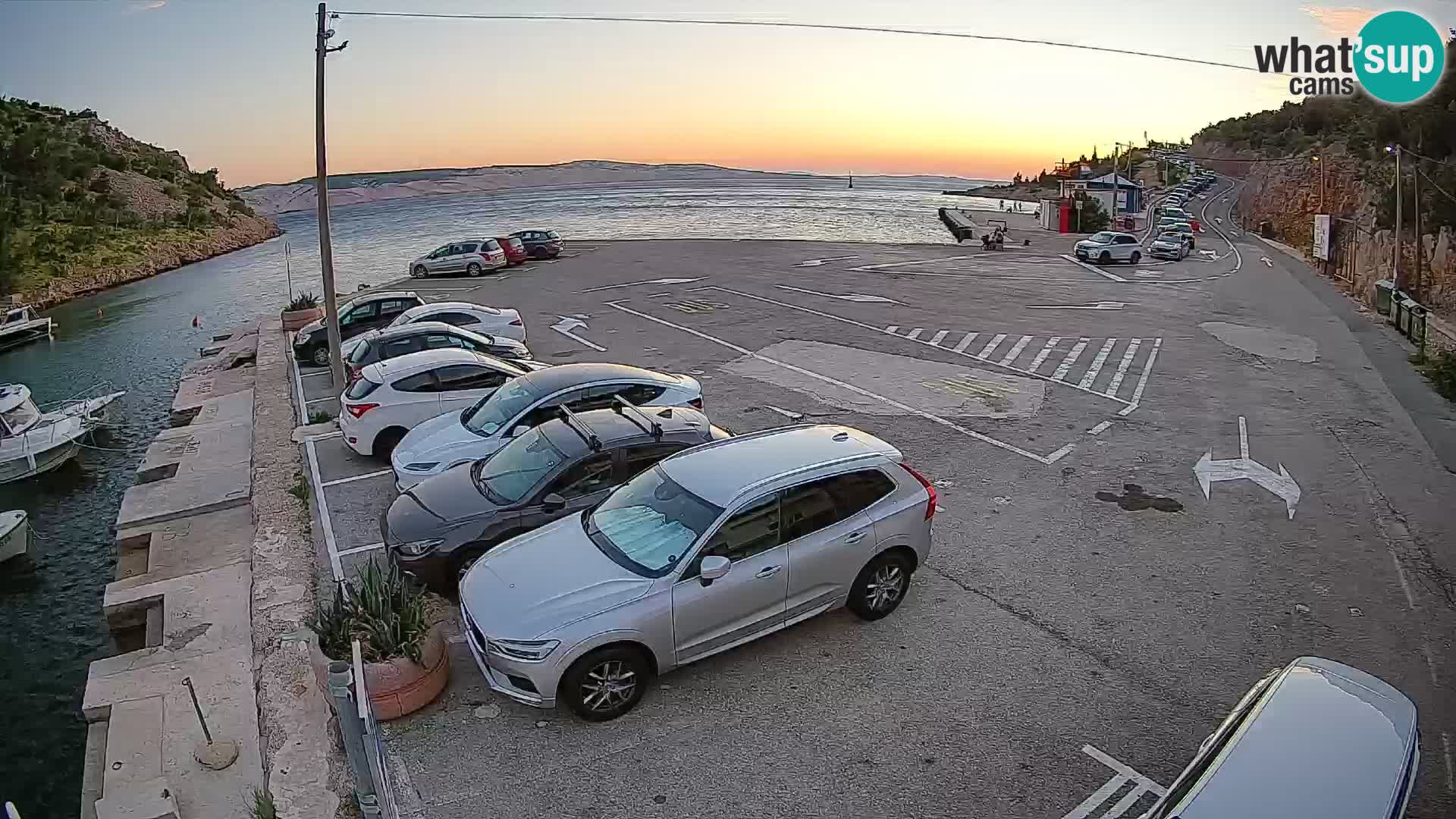 Webcam Prizna ferry port to Pag island