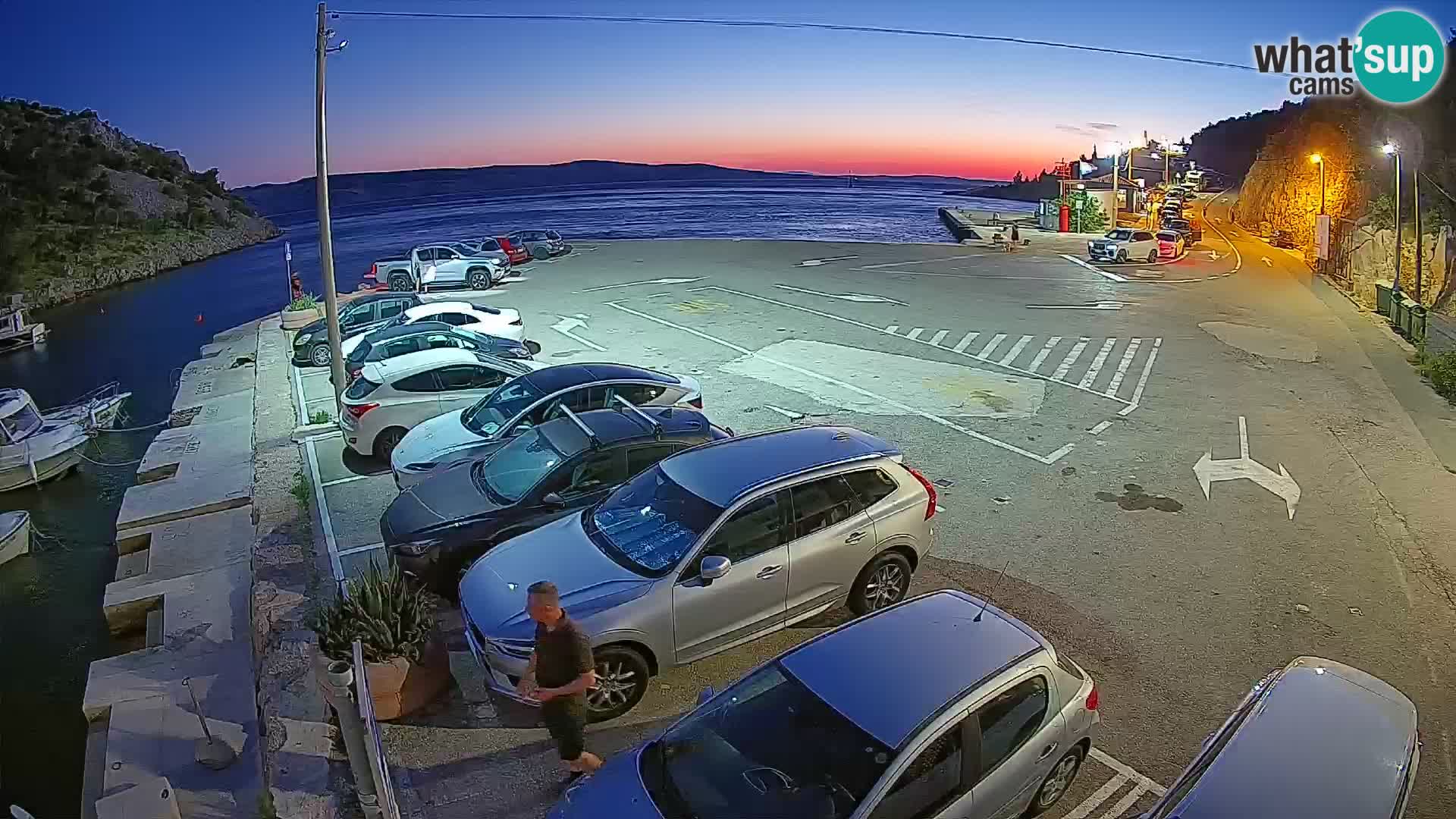 Webcam Prizna ferry port to Pag island