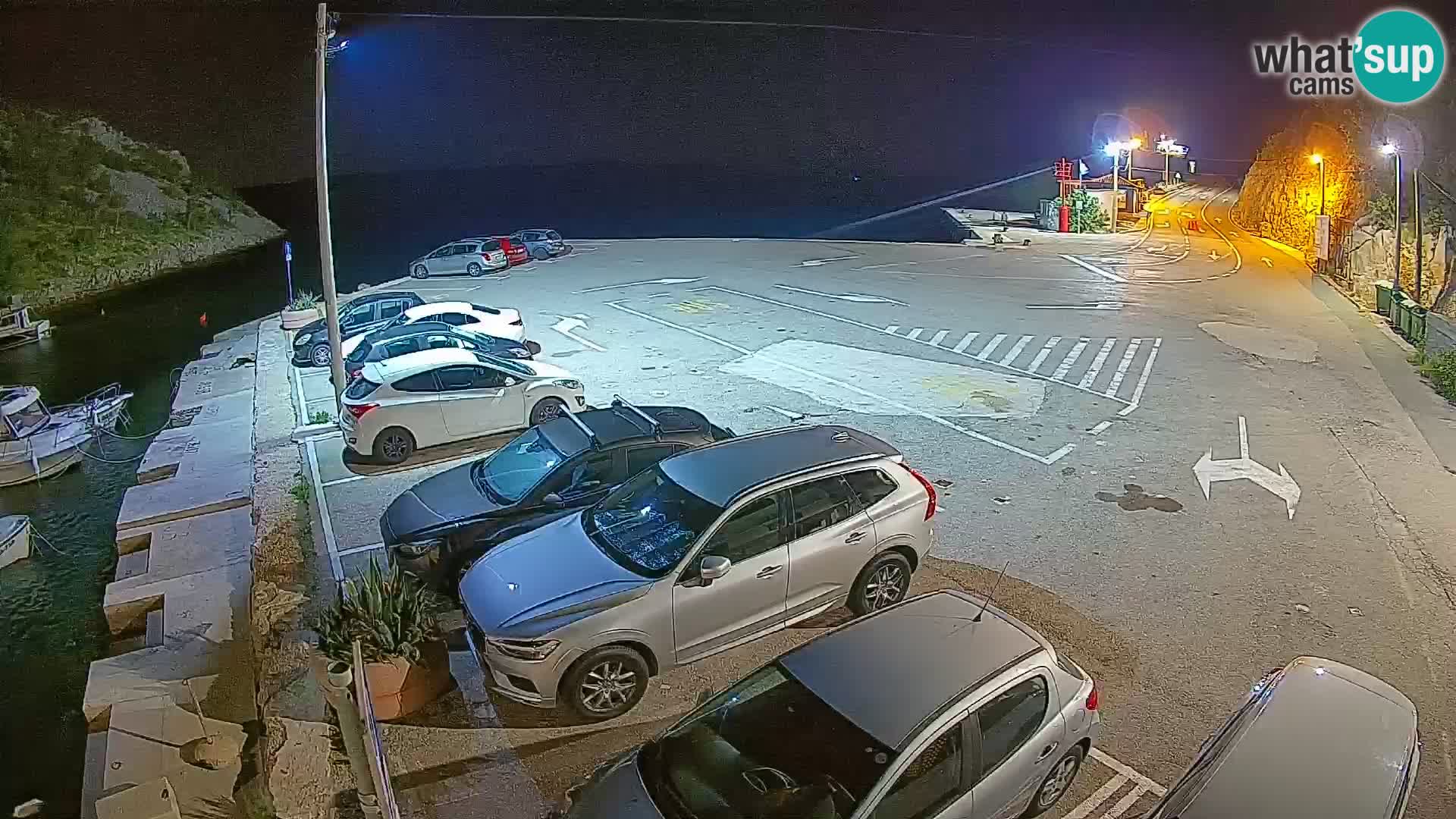 Webcam Prizna ferry port to Pag island