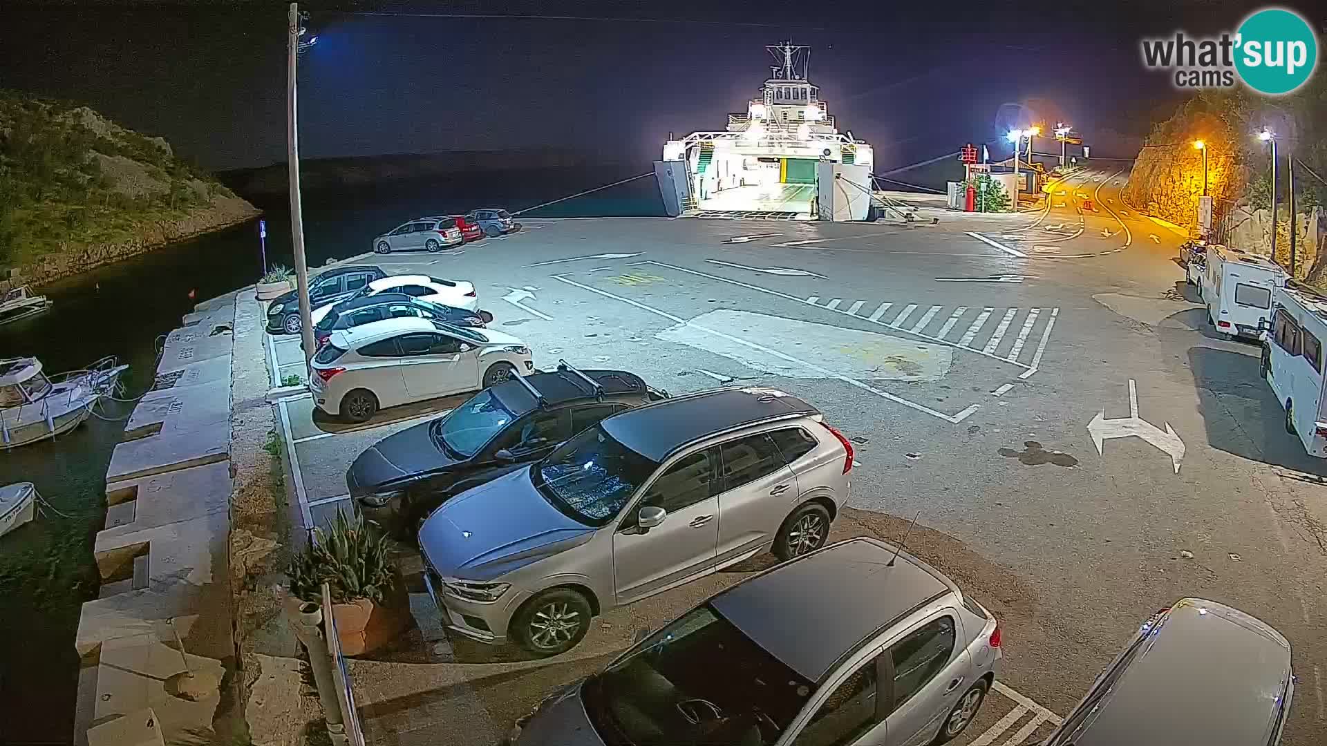Webcam Fährhafen Prizna – zur Insel Pag
