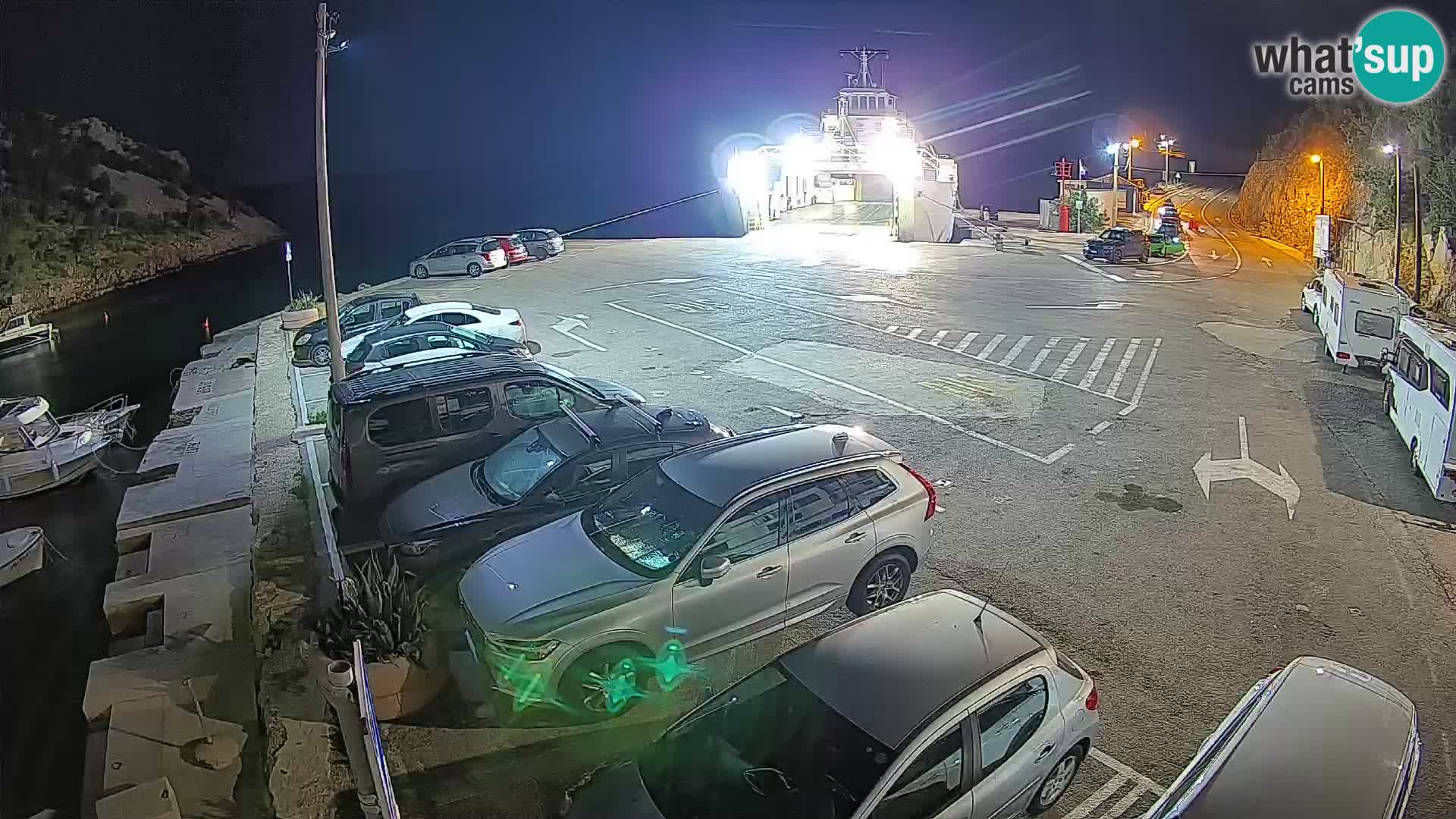 Webcam port de ferry de Prizna – vers l’île de Pag