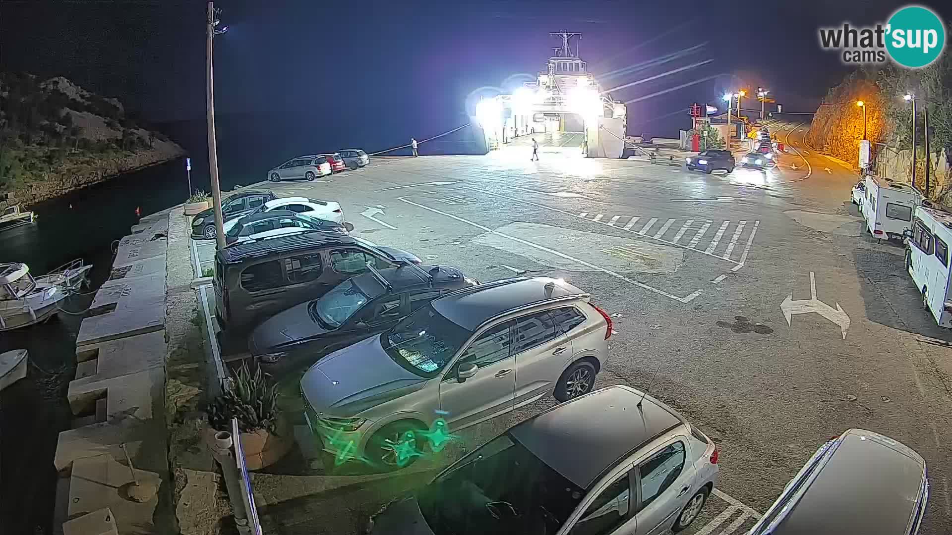 Webcam Prizna ferry port to Pag island