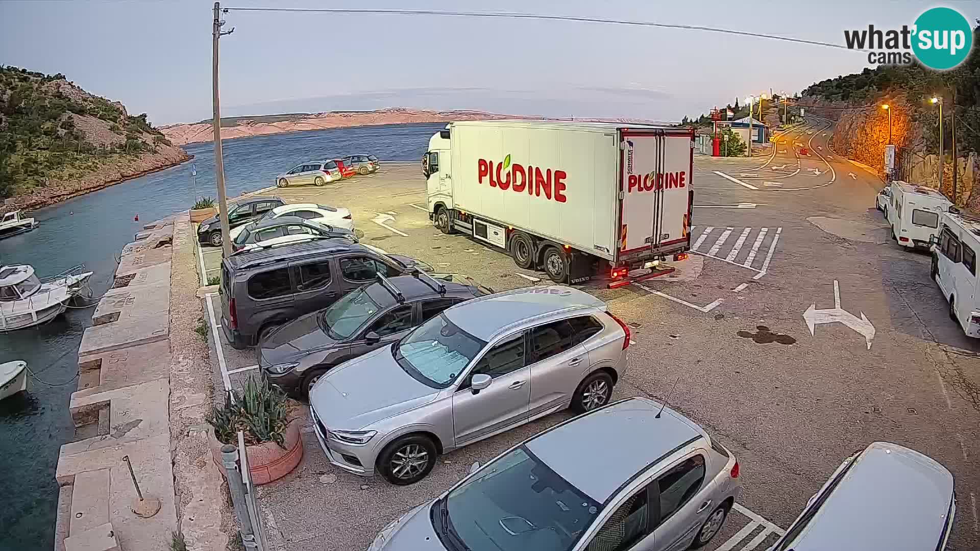 Webcam Prizna ferry port to Pag island