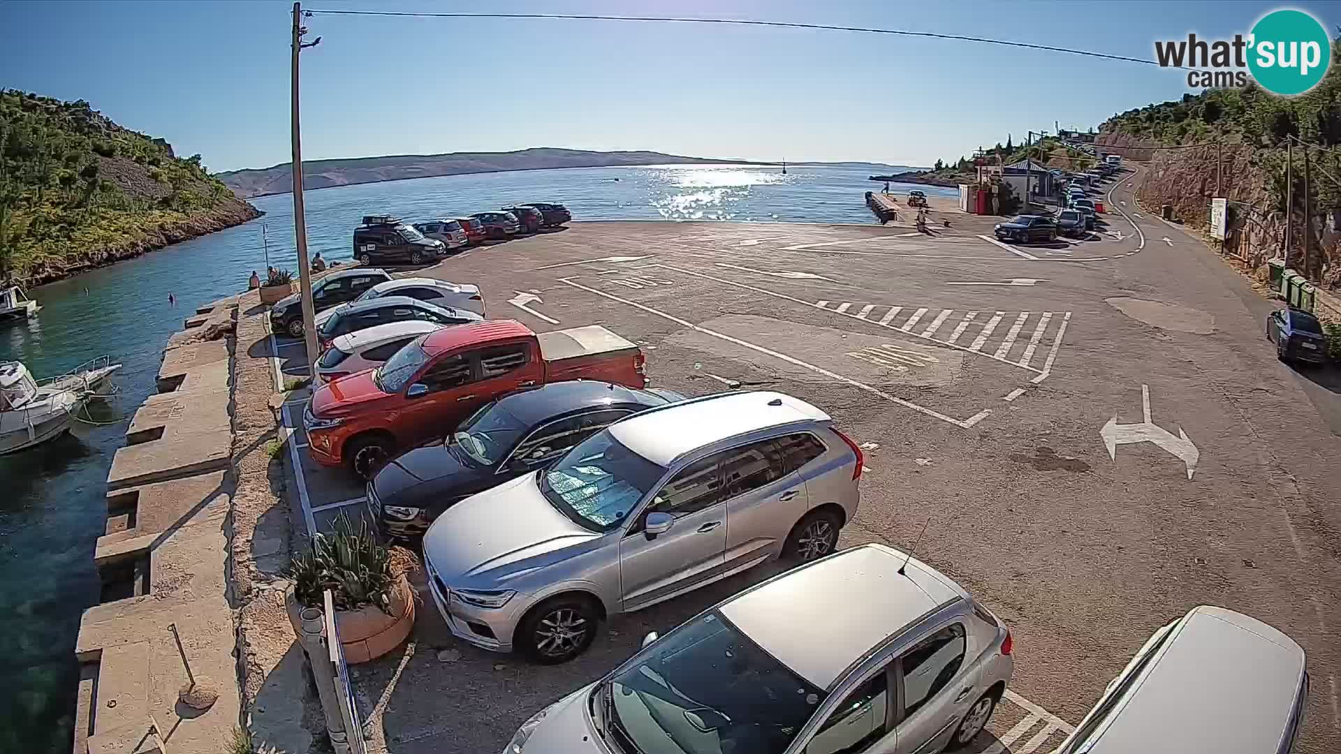 Webcam port de ferry de Prizna – vers l’île de Pag