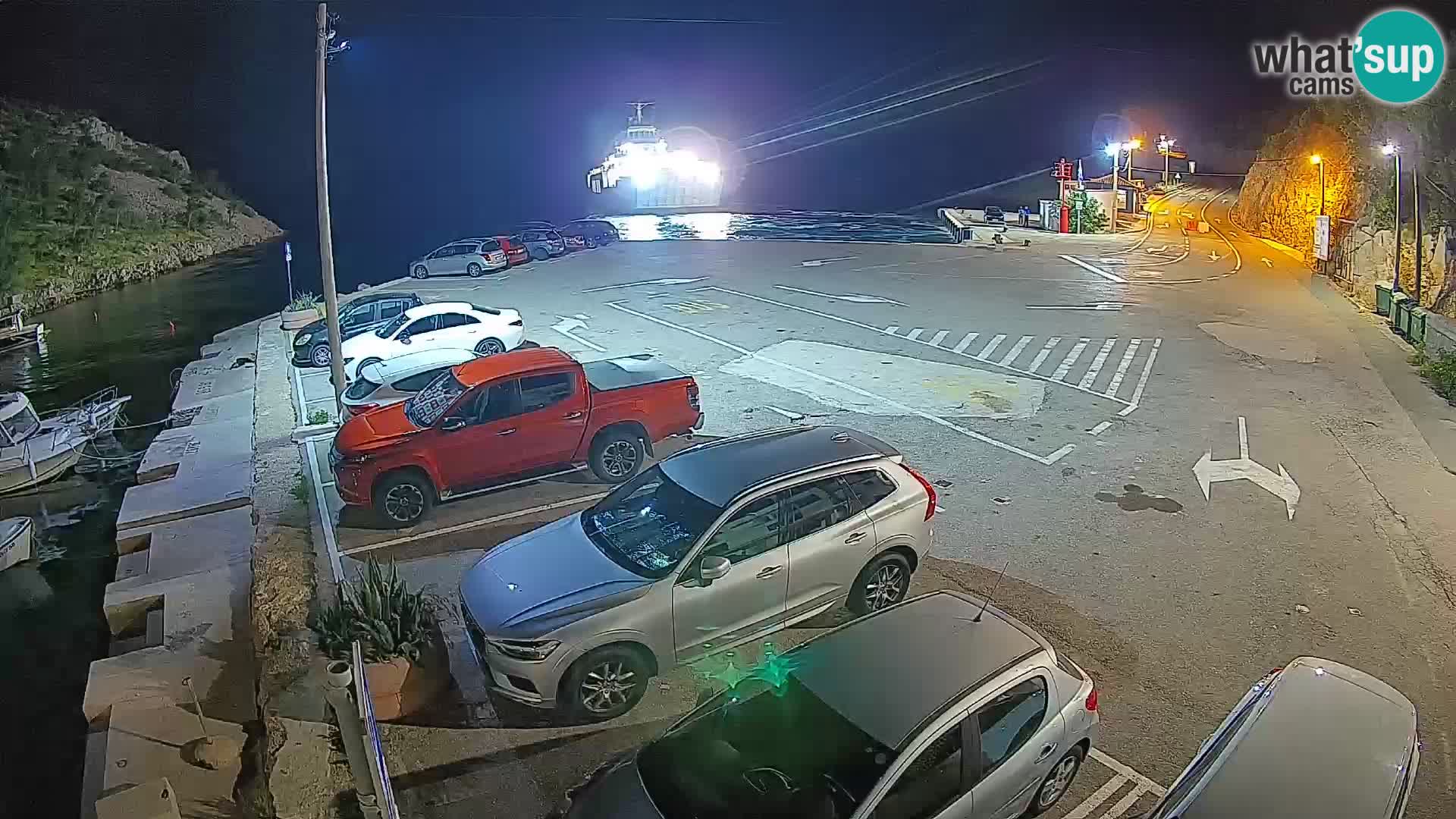 Webcam Prizna ferry port to Pag island