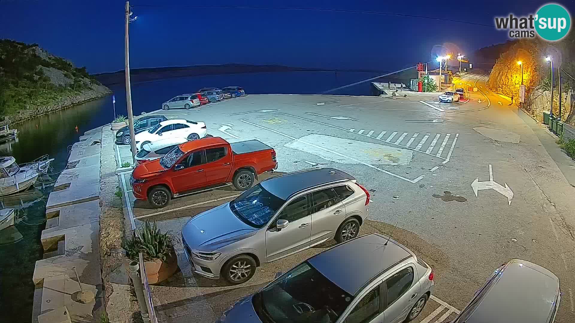 Webcam Prizna ferry port to Pag island