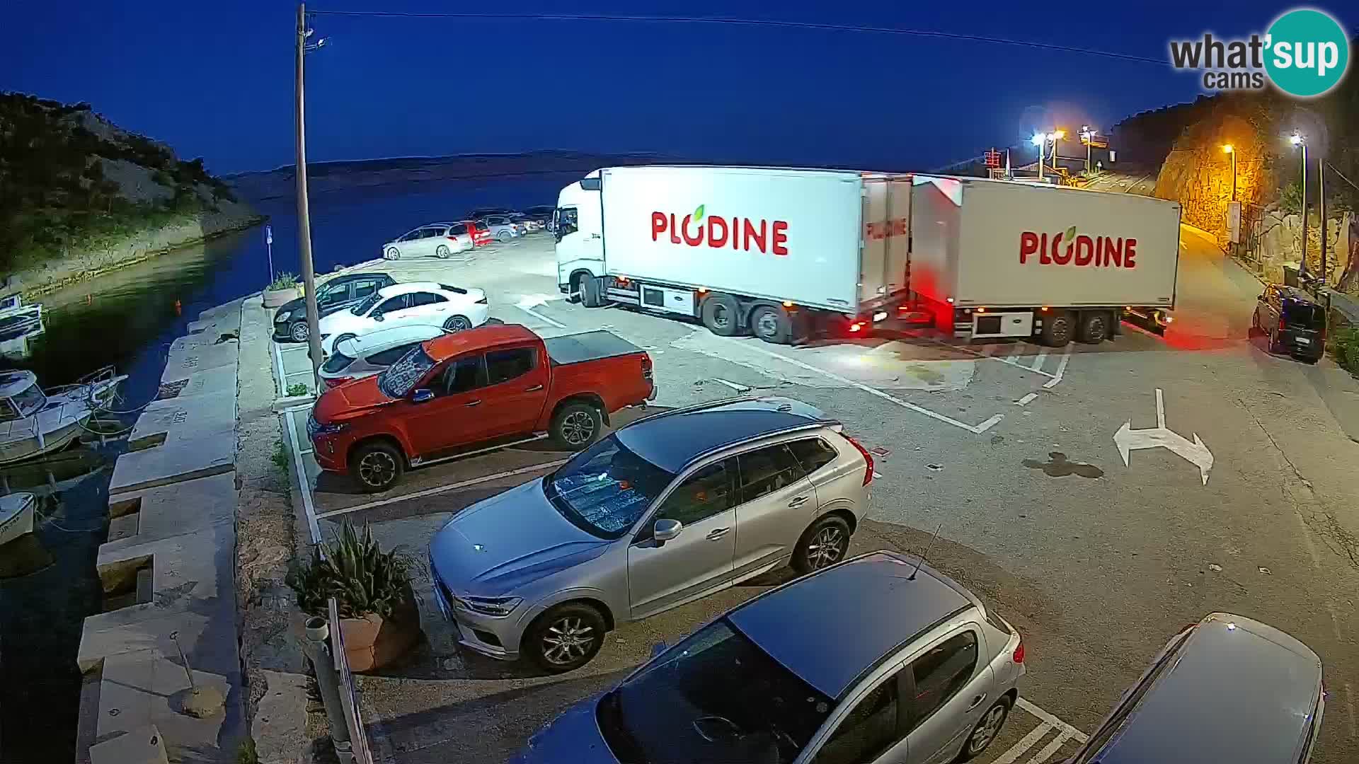 Webcam Fährhafen Prizna – zur Insel Pag