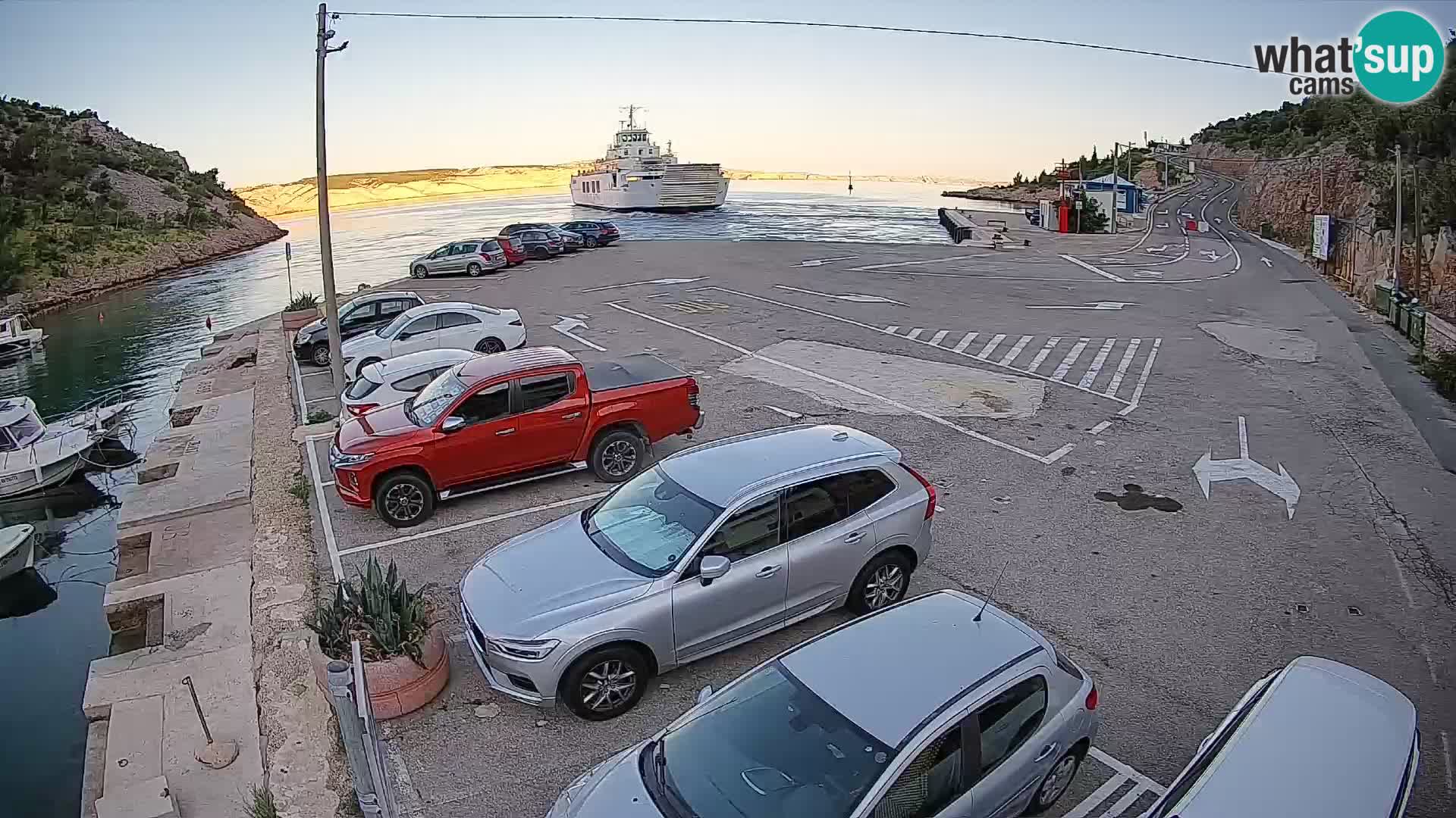 Webcam Fährhafen Prizna – zur Insel Pag