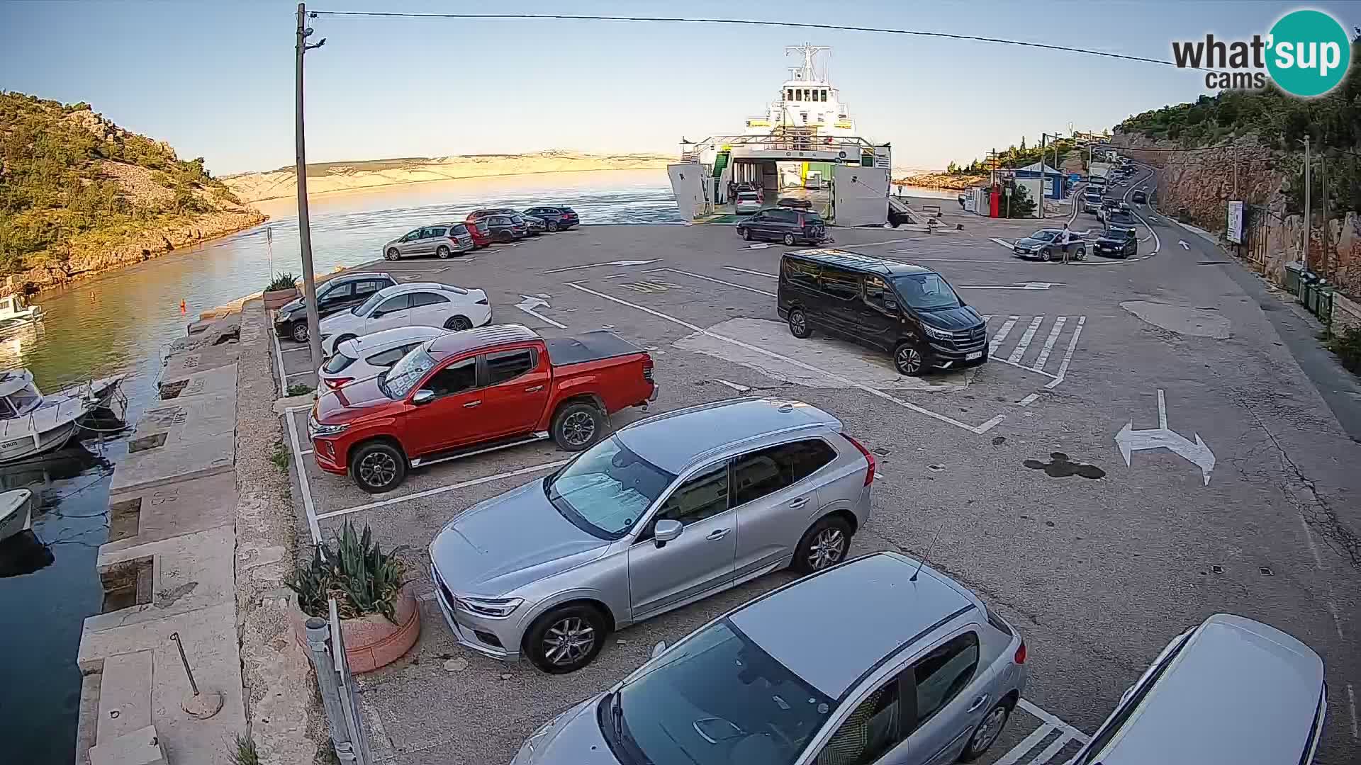 Webcam Fährhafen Prizna – zur Insel Pag