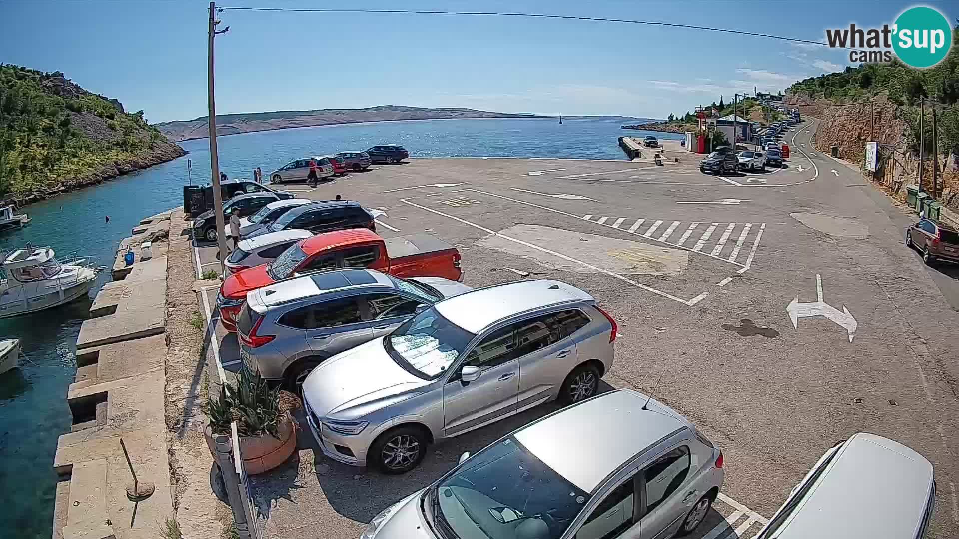 Webcam Prizna ferry port to Pag island