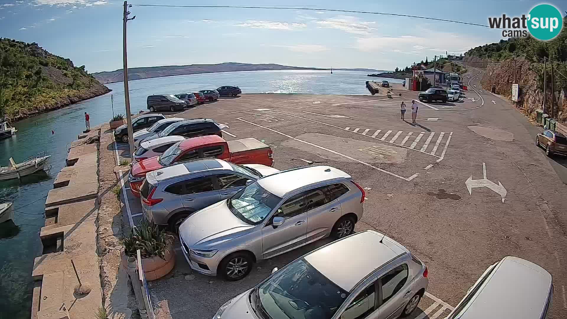 Webcam Fährhafen Prizna – zur Insel Pag