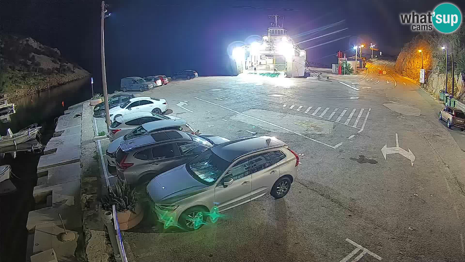 Webcam port de ferry de Prizna – vers l’île de Pag