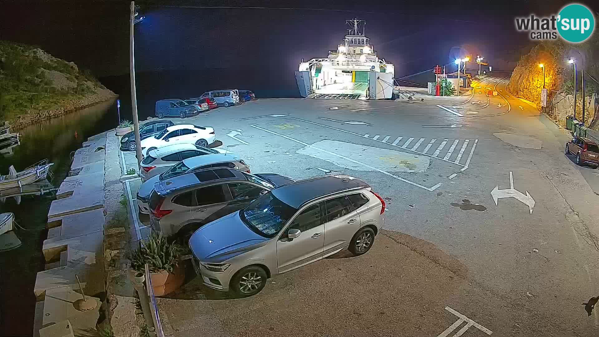 Webcam Prizna ferry port to Pag island