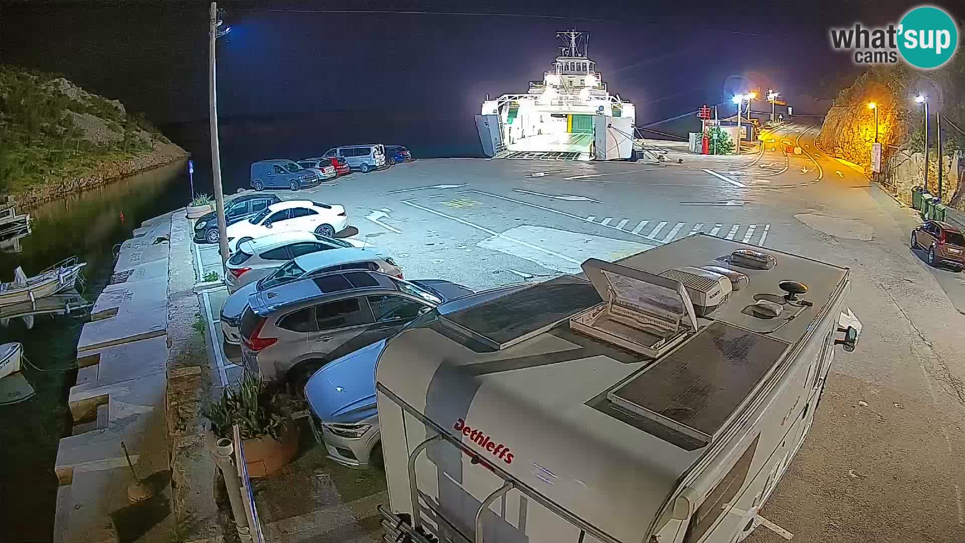 Webcam Prizna ferry port to Pag island